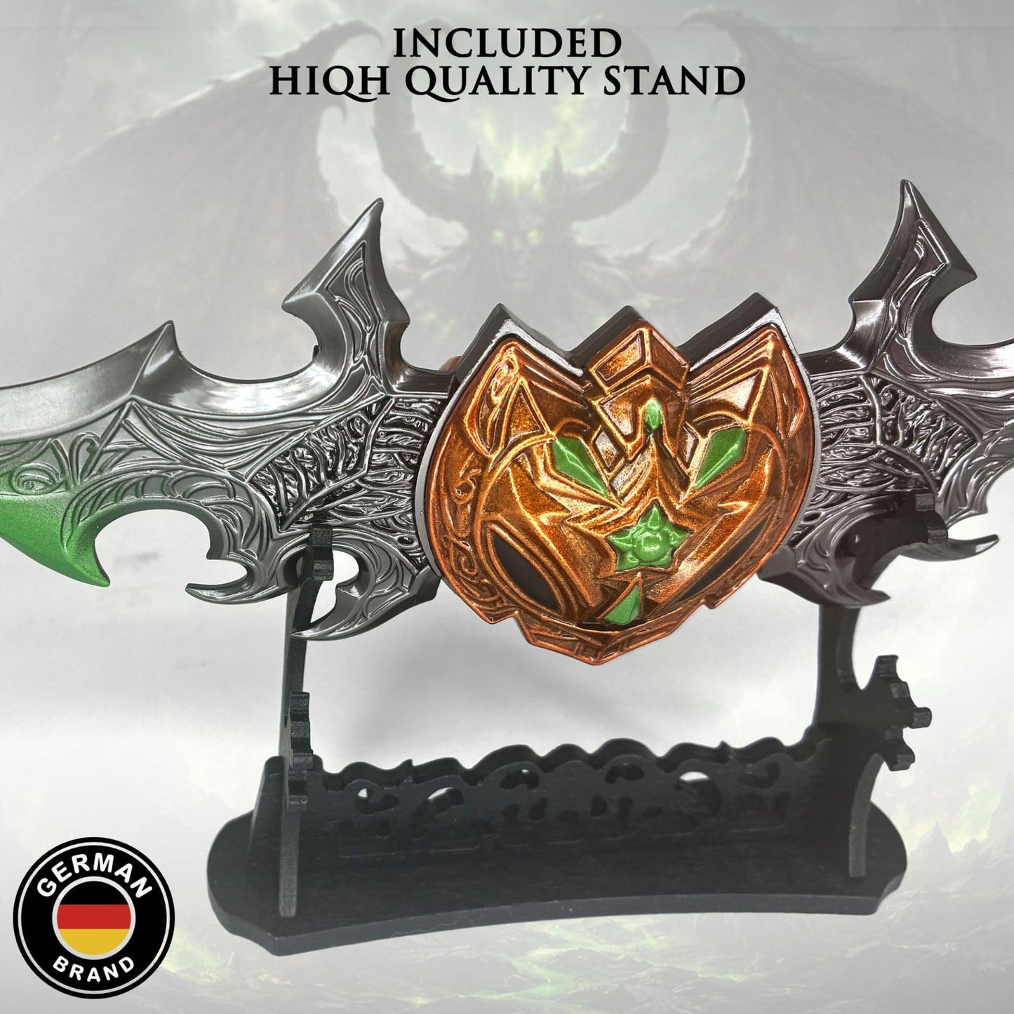 Warcraft Frostmourne Sword Letter Opener | Deluxe 30cm Metal Replica of The Lich King's Blade | Desk Accessory & Envelope Slitter | World of Warcraft Gamer Gift (Warglaive of Azzinoth 27cm)