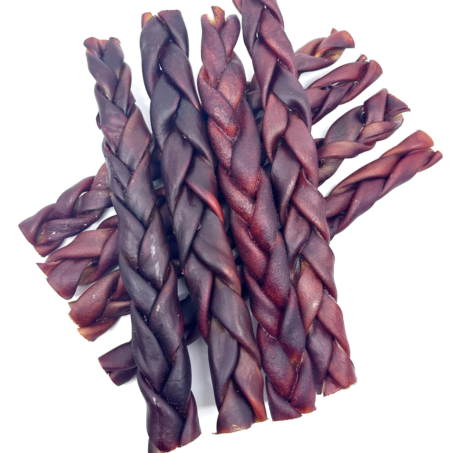 BULLY PALS - 12 inch Braided Beef Collagen Sticks for Medium to Large Dogs - Dog Dental Chew - 5 Pack - Odour Free, Rawhide Free, Long Lasting Alternative to Bully Sticks, All Natural, Protein Rich