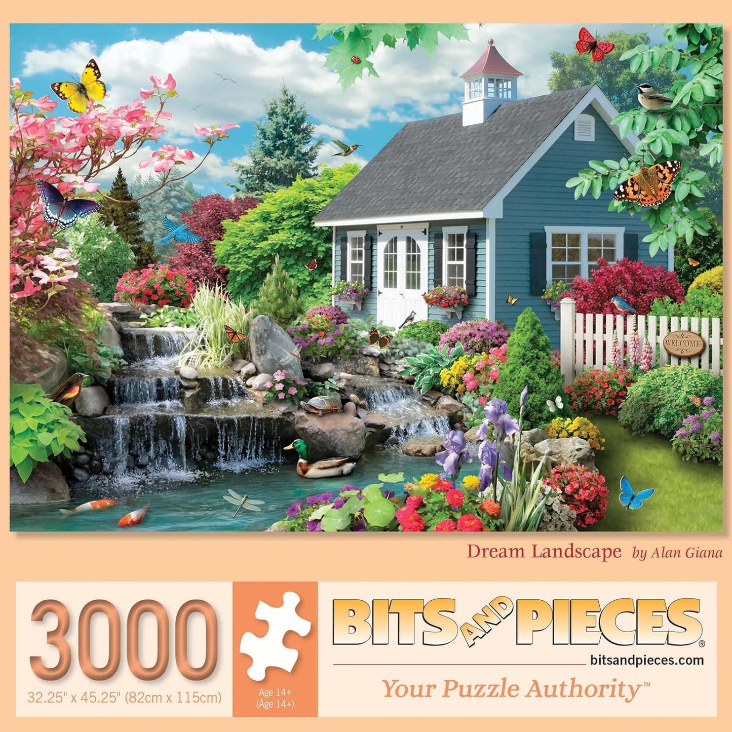 Bits and Pieces - 3000 Piece Jigsaw Puzzle for Adults 81 cm x 114 cm - Dream Landscape - 3000 pc Spring Scene Jigsaw by Artist Alan Giana