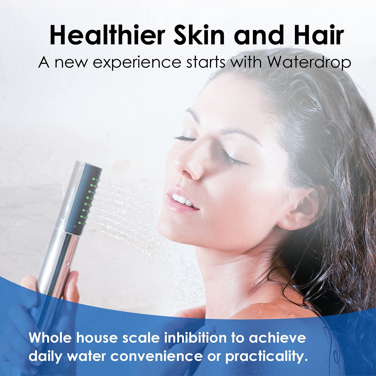 Waterdrop Whole House Scale Inhibitor Inline Water System, Replacement for Aqua-Pure AP430SS, Prevent Scale Build Up On Hot Water Heaters and Boilers, 304 Stainless Steel