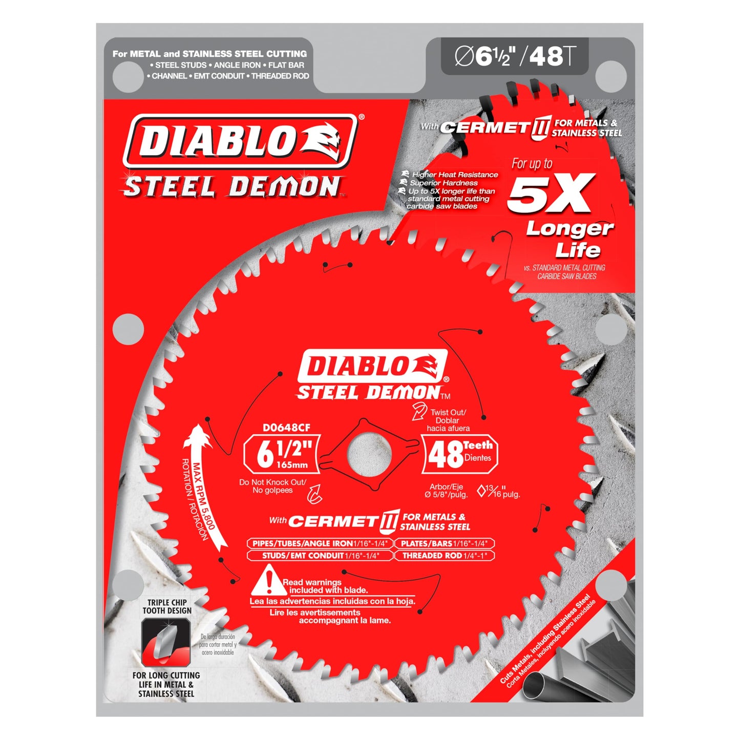 Diablo STL CERMET 6-1/2 48T BLK