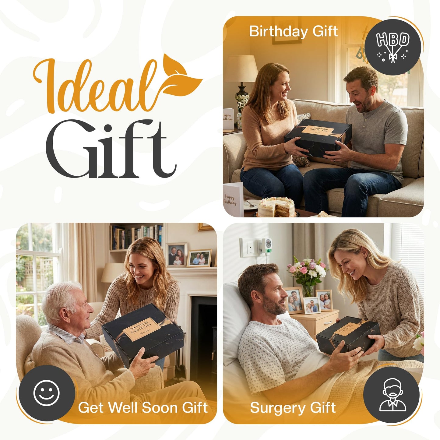 Get Well Soon Gifts for Men, Get Well Soon Gift Basket Men, Care Package for Man with Massage Gun, After Surgery, Cancer Gifts, Sympathy Gift Basket, Feel Better, Sick Friend, Recovery, Dad, Husband