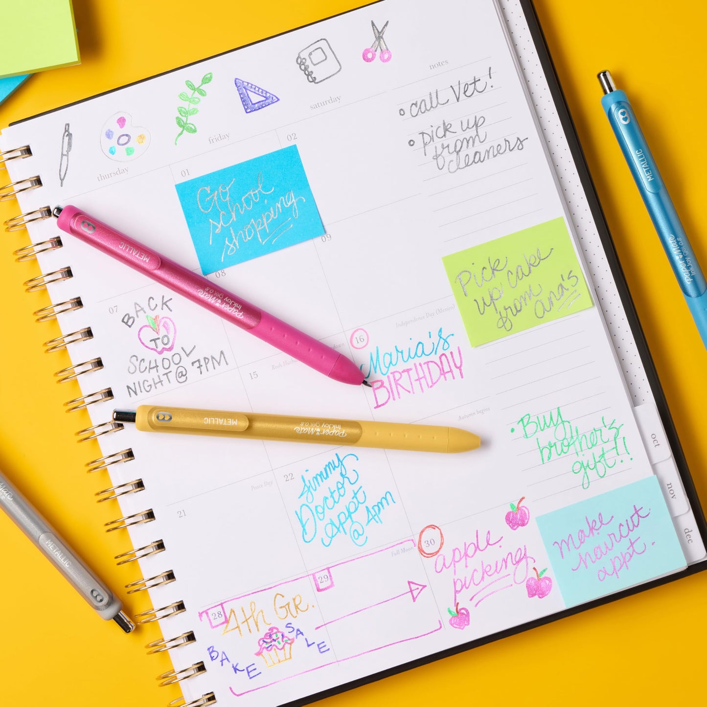 Paper Mate InkJoy Gel Pens Ultimate Pack, Retractable Pens, Featuring Classic, Bright!, and Metallic Pens, Assorted, 30 Count