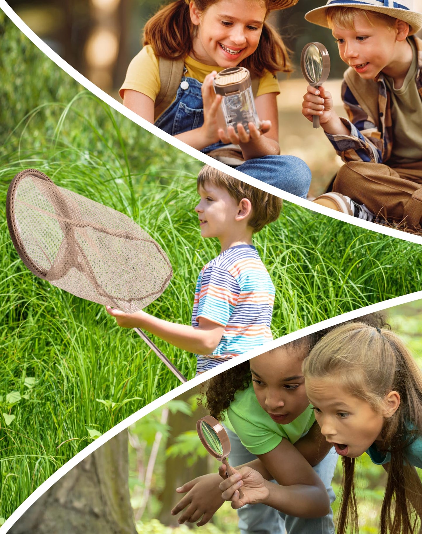 ROBUD Kids Explorer Kit, Bug Catcher Kit with Costume Set, Outdoor Exploration Set for Camping, Montessroi Toy for Kids Coming Closer to Nature,WRP07