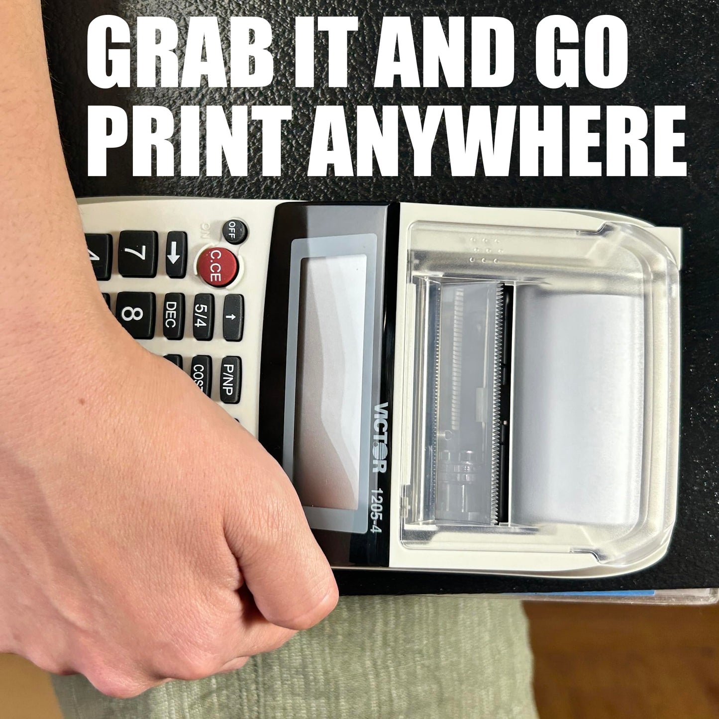 Victor VCT12054 12-Digit Portable Printing Calculator (VCT12054), 1.8" x 4" x 8"