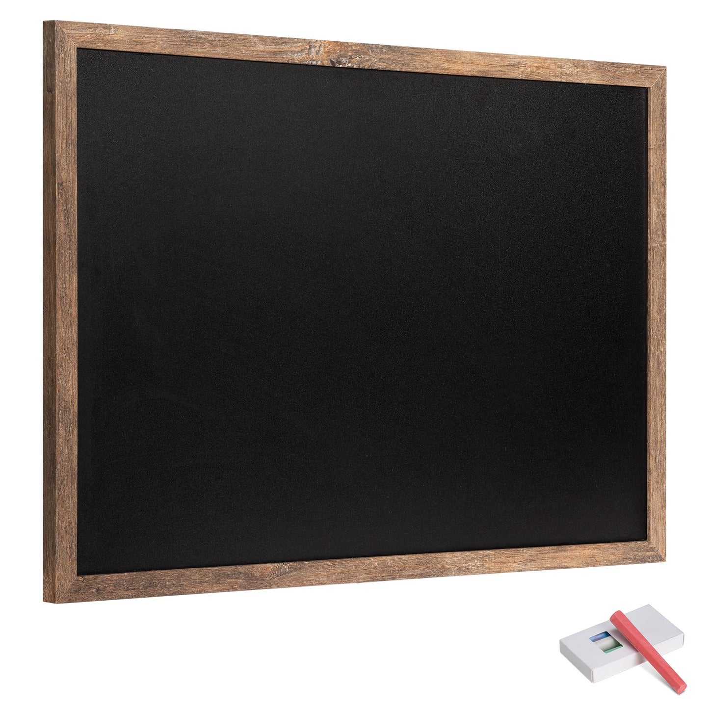 Navaris Framed Chalkboard for Wall - 16" x 24" MDF Frame Chalk Board for Walls - Kitchen Menu Kids Office Blackboard - Hang Horizontal or Vertical