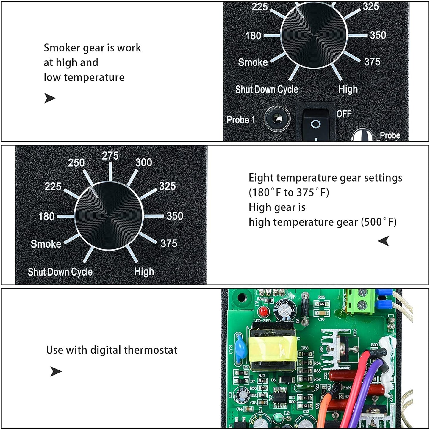 Digital Thermostat Controller for Traeger Pellet Grills, Traeger Grill Replacement Parts, Digital Grill Thermometer Pro Controller
