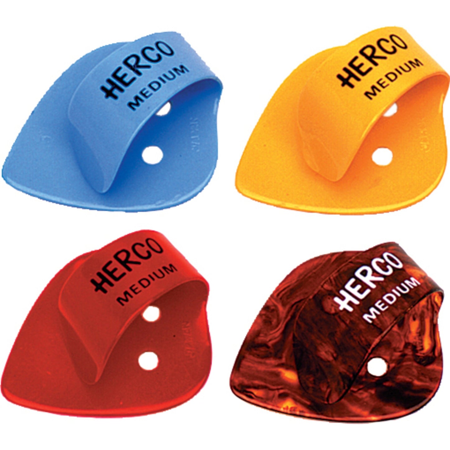 Jim Dunlop Herco HE112 Flat Thumbpicks Meduim, 24-pack