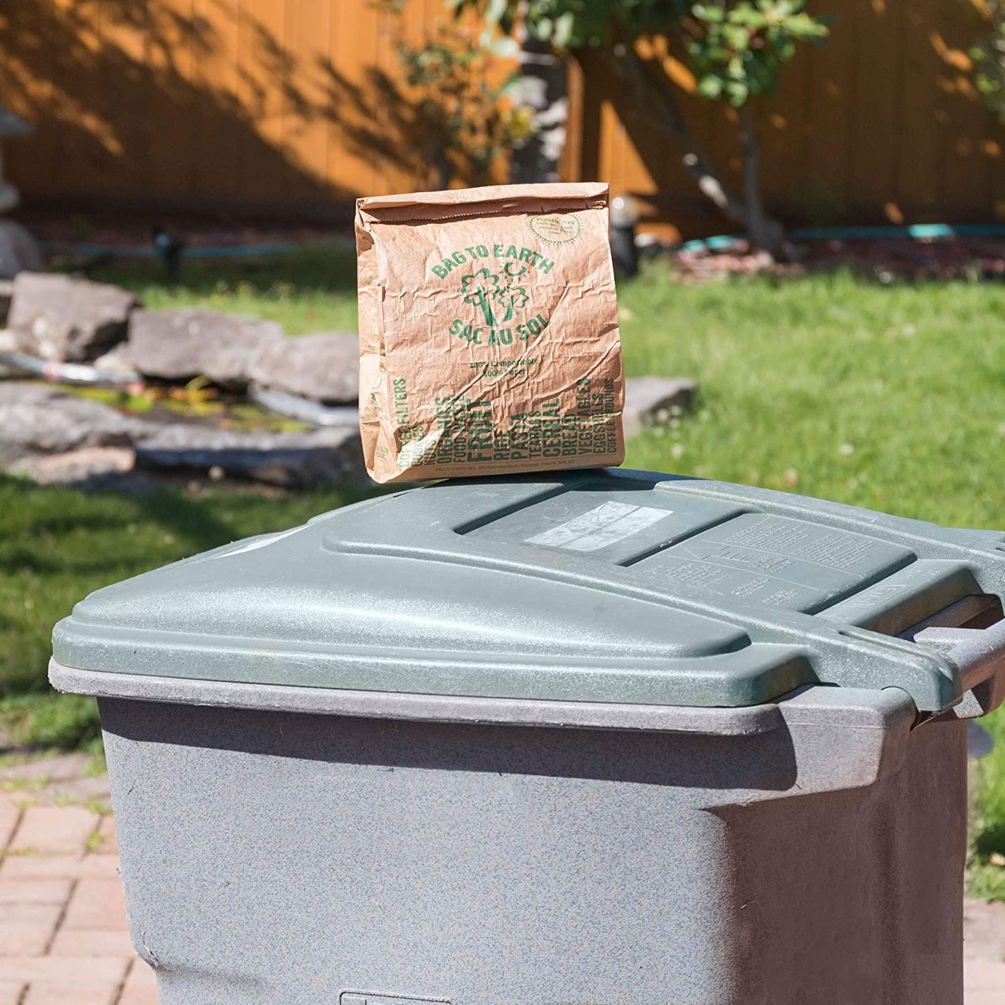 Bag to Earth - Kitchen Food Waste Bag - Compostable Bag - Leak Resistant -%100 Paper Cellulose Liner - Small - 30 Bags