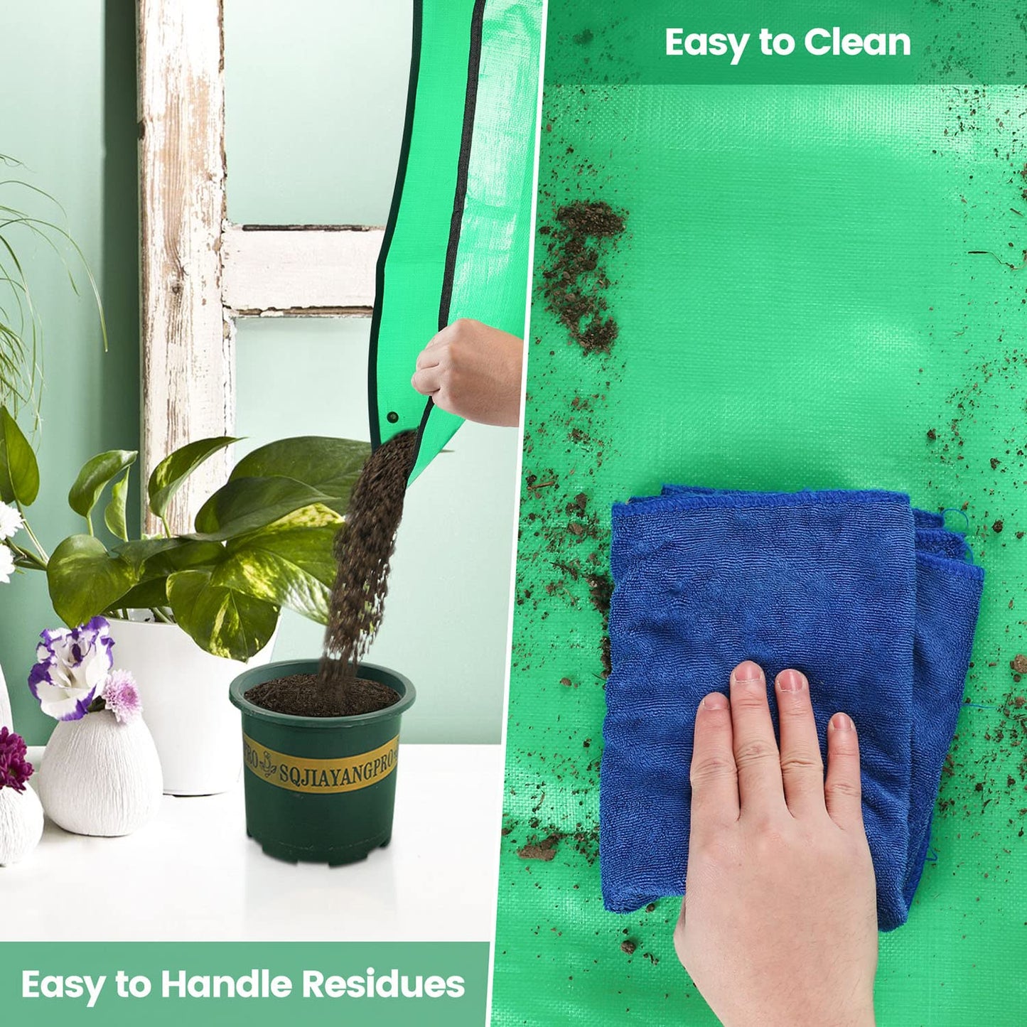 3PCS 39.5" x 31.5" Large Potting Mat for Indoor Plants Transplanting and Dirt Control