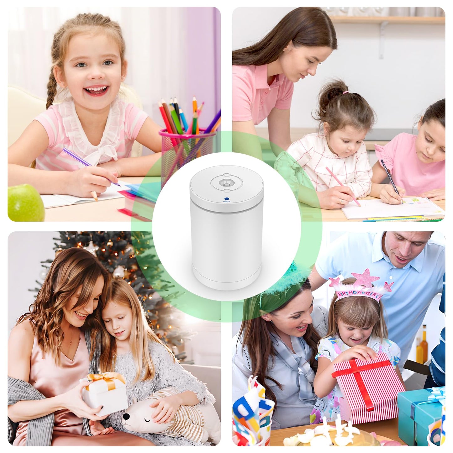 Fully Automatic Electric Pencil Sharpener,Rechargeable smart Pencil Sharpener.Suitable for No. 2/Colored Pencils (6-8 mm),Applicable to School/Classroom/Office/Home
