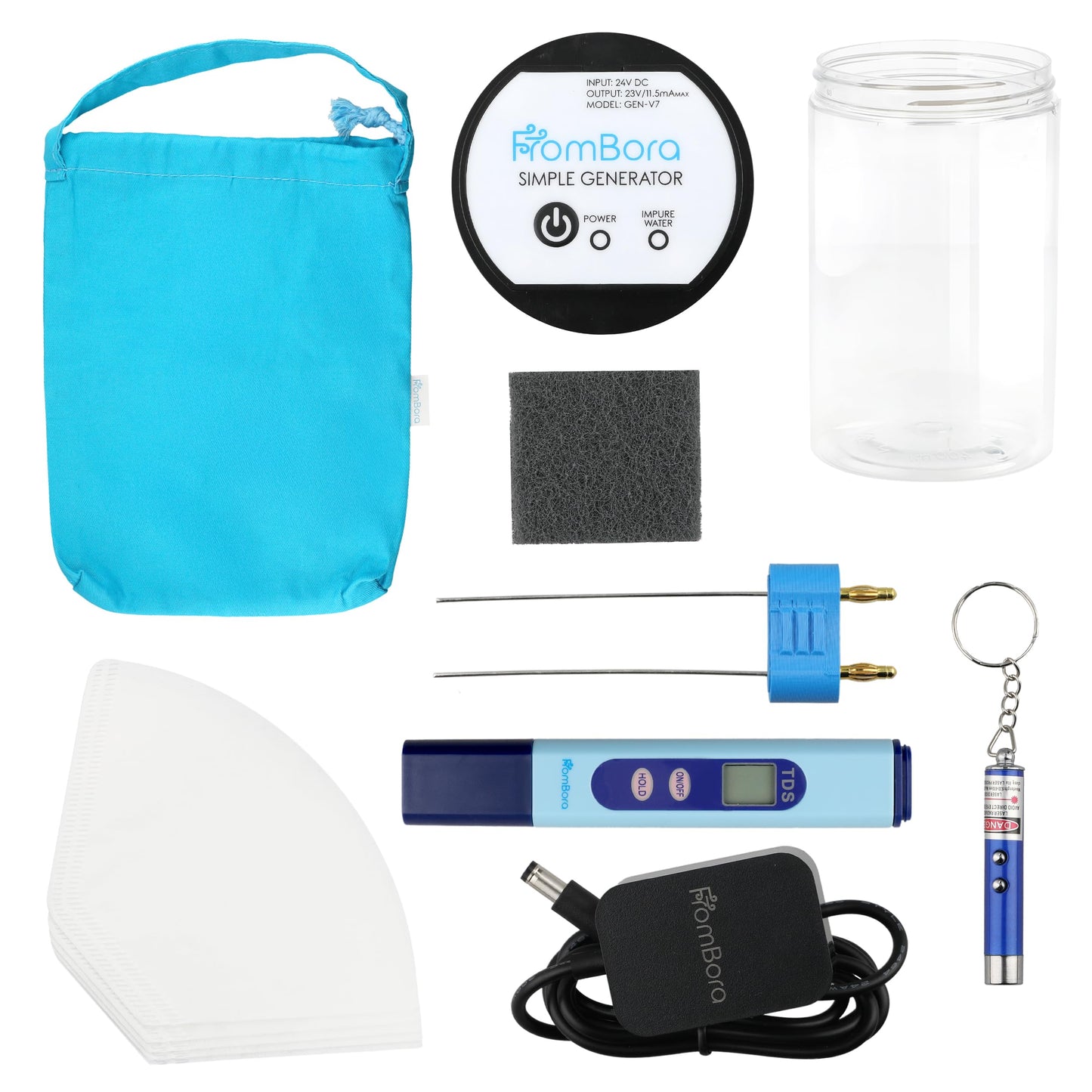 Colloidal Silver Generator Kit – 99.99% (Ag) Rods, TDS Meter Colloidal Silver Machine, Impure Water Indicator, Water Ionizer Machine for Home, Travel Bag, Simple Kit