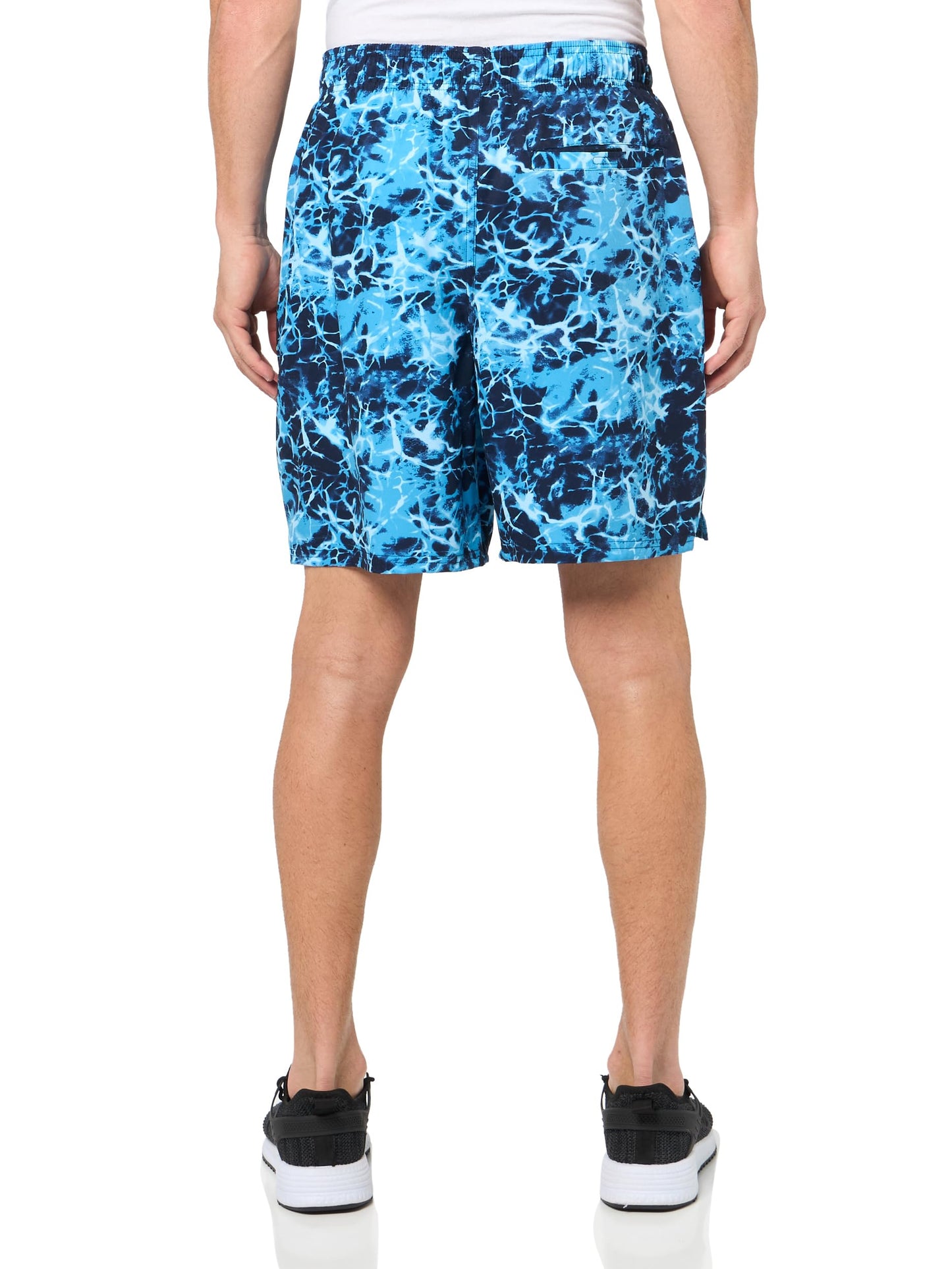 Under Armour Men's Compression Lined Volley, Swim Trunks, Shorts with Drawstring Closure & Elastic Waistband, Ether Blue, Large