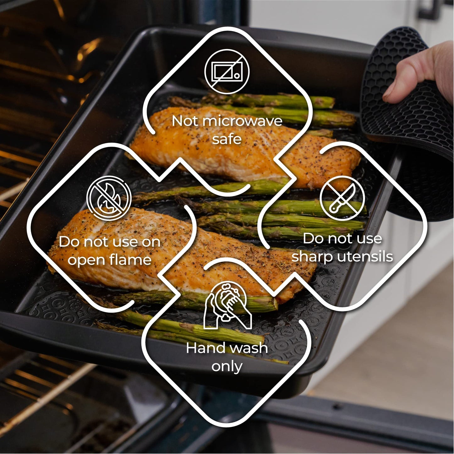 KITCHENATICS 12-PC Baking Pan Set Nonstick, Durable Carbon Steel Baking Sheets for Oven, Nonstick Baking Pans Set with Muffin Pan, Loaf Pan, Pizza Pan, Cookie Sheet Pan - Black Bakeware Sets