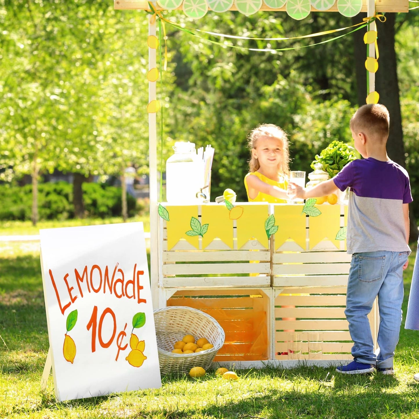 8-Pack Corrugated Plastic Yard Signs with Stakes 24x36 for Outdoor, Garage Sale Supplies, Estate Sale, Open House, Birthday, Moving, Lawn, 4mm Thick, White Blank Surface