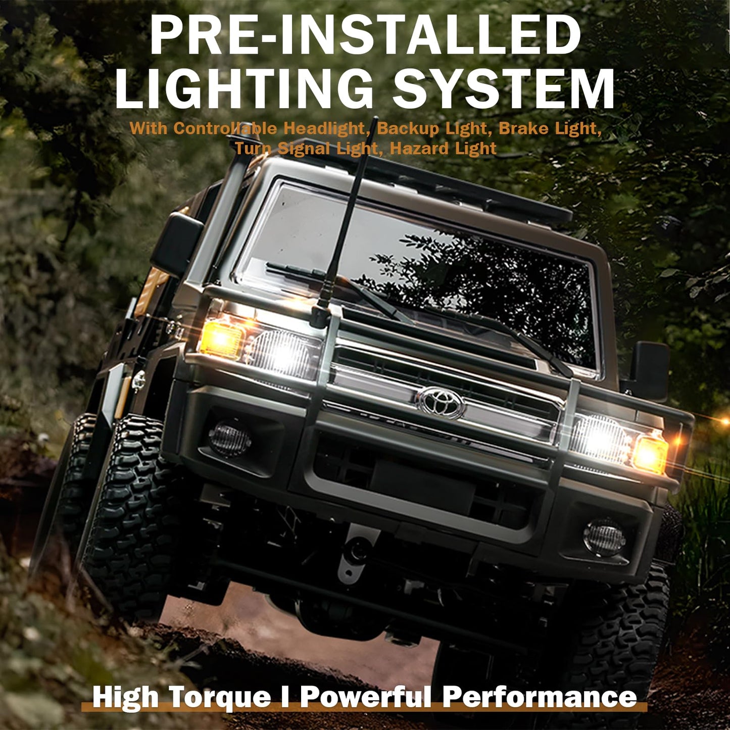 1/12 RC Rock Crawler, MN-82S Toyota LC79 Pickup Truck, 2.4GHz Crawler 4x4 Remote Control Off Road Car RTF with Upgraded Chassis Hobby Grade Toy Gifts for Adults