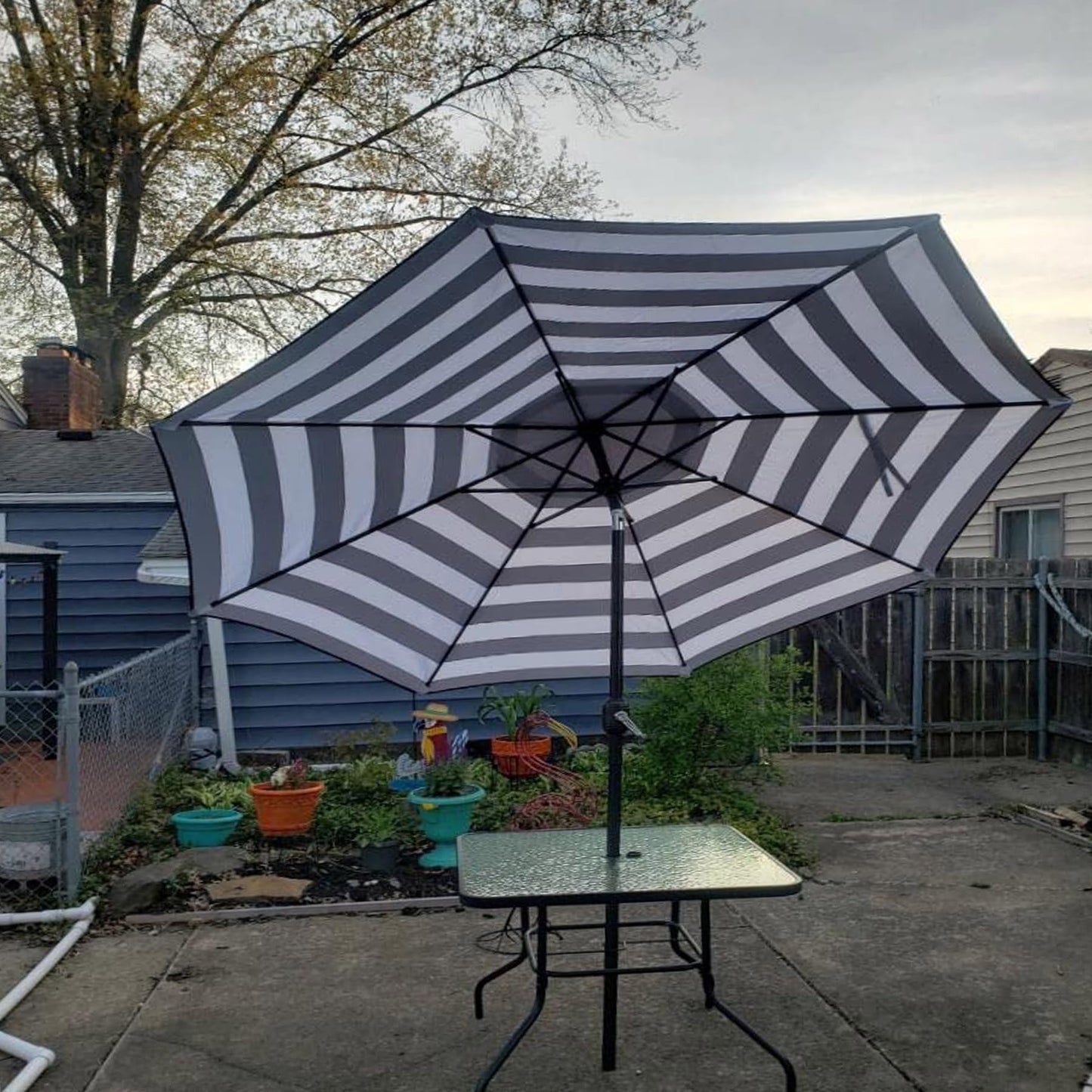 Deck Mount Umbrella Holder, Heavy Duty Steel Outdoor Umbrella Base, Umbrella Deck Mount, Outdoor Umbrella Stand for Patio Table, Balcony, Decks, Docks, Backyard