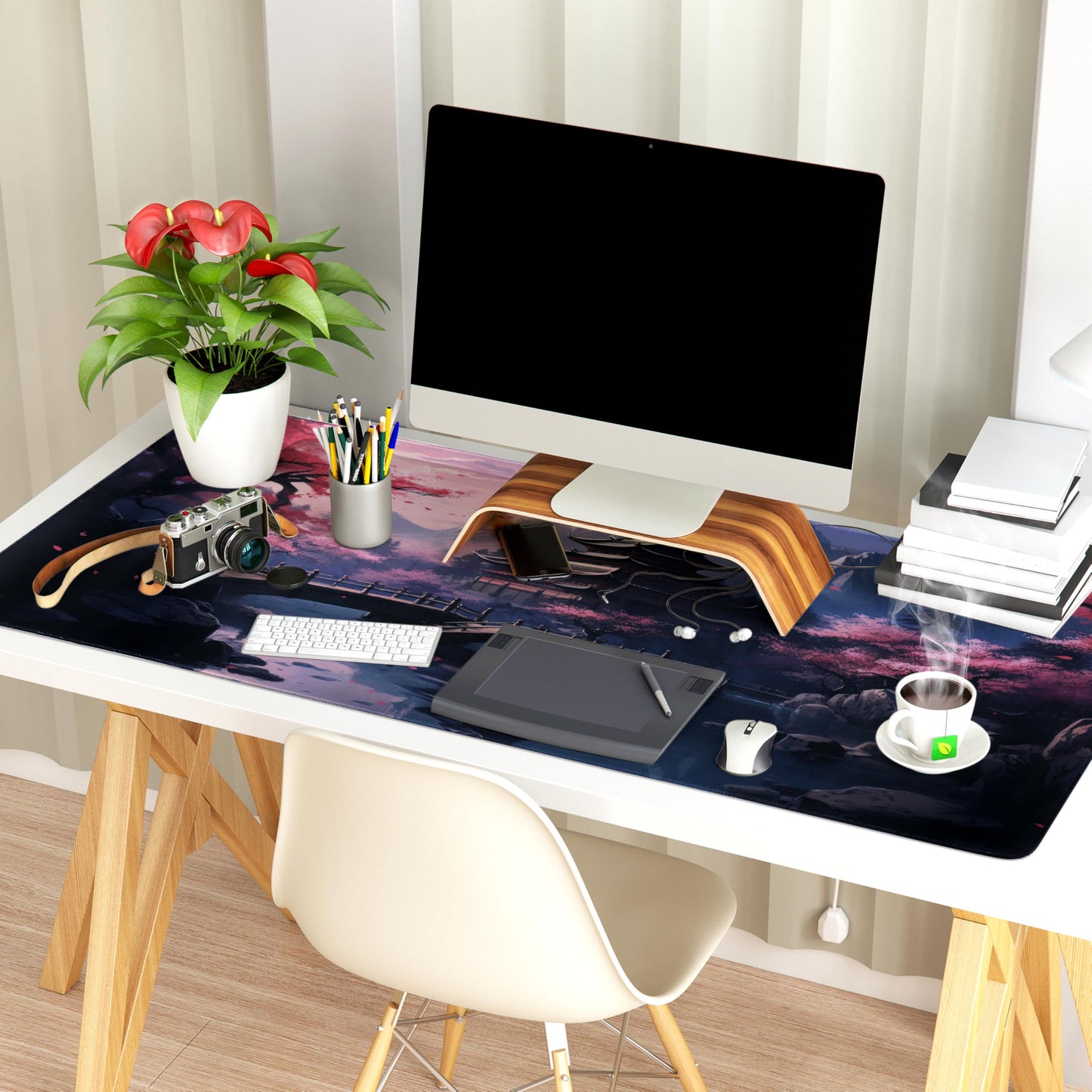 Yimomoyi Non Slip Mouse Pad, 120 x 40cm(47.2"x15.75"x0.12") Mouse Mat Extended, Gaming Mousepad Waterproof, Mouse Mat with Rubber Base, Mouse Pad Laptop for Office and Home (E)