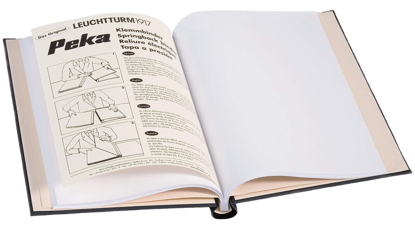 LEUCHTTURM1917 - PEKA Springback Binder (Black) - Holds 150 Sheets of Paper