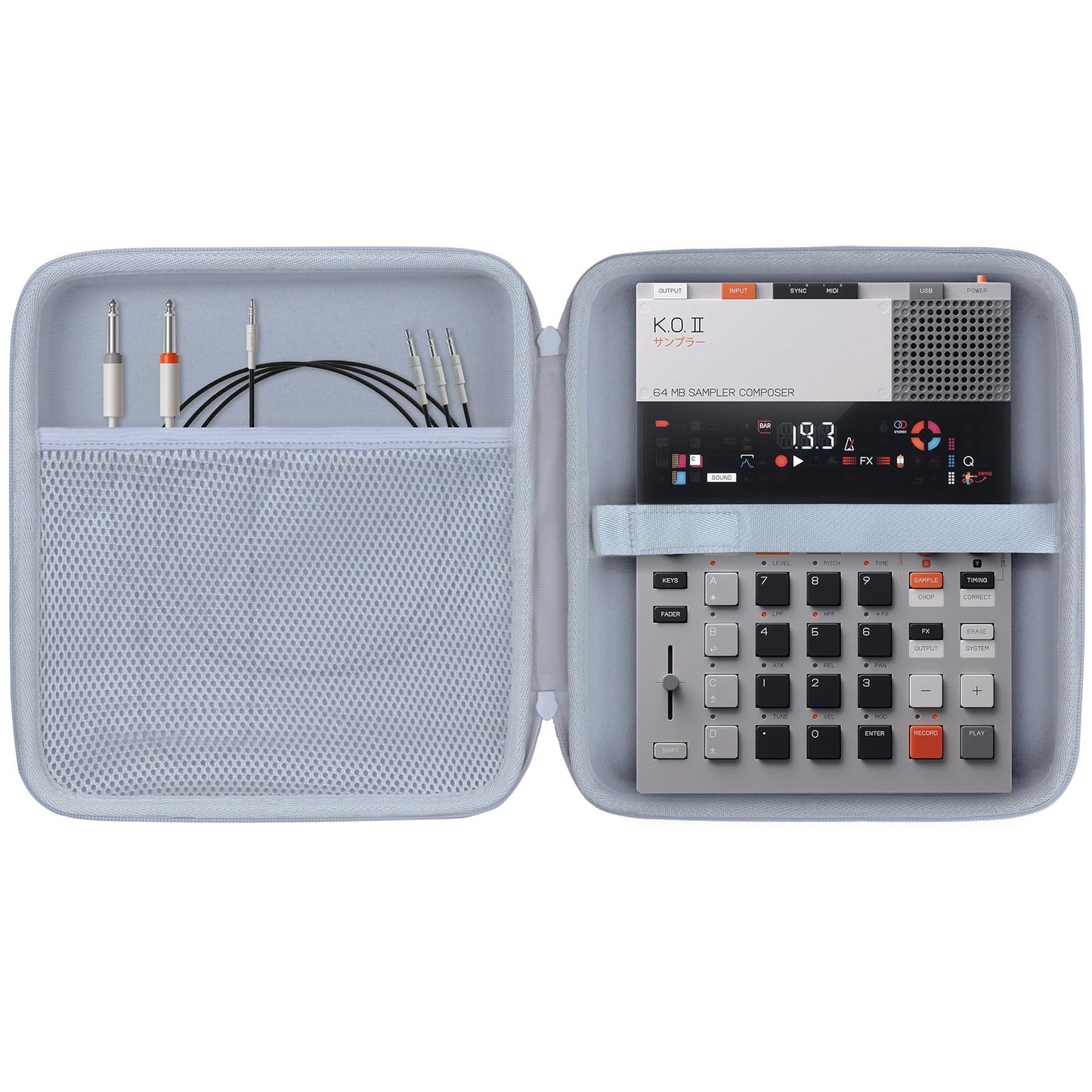Lebakort Storage Case Compatible with Teenage Engineering EP–133 K.O. II Sampler Drum Machine Sequencer