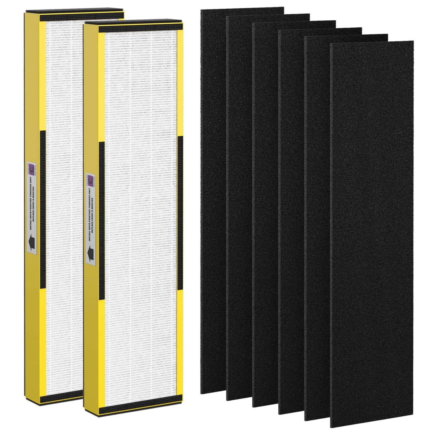 2 Pack FLT5000 True HEPA Replacement Filter C Compatible with G-Guardian AC5000 AC5000E AC5250PT AC5300B AC5350B AC5350BCA AC5350W CDAP5500B AP2800CA