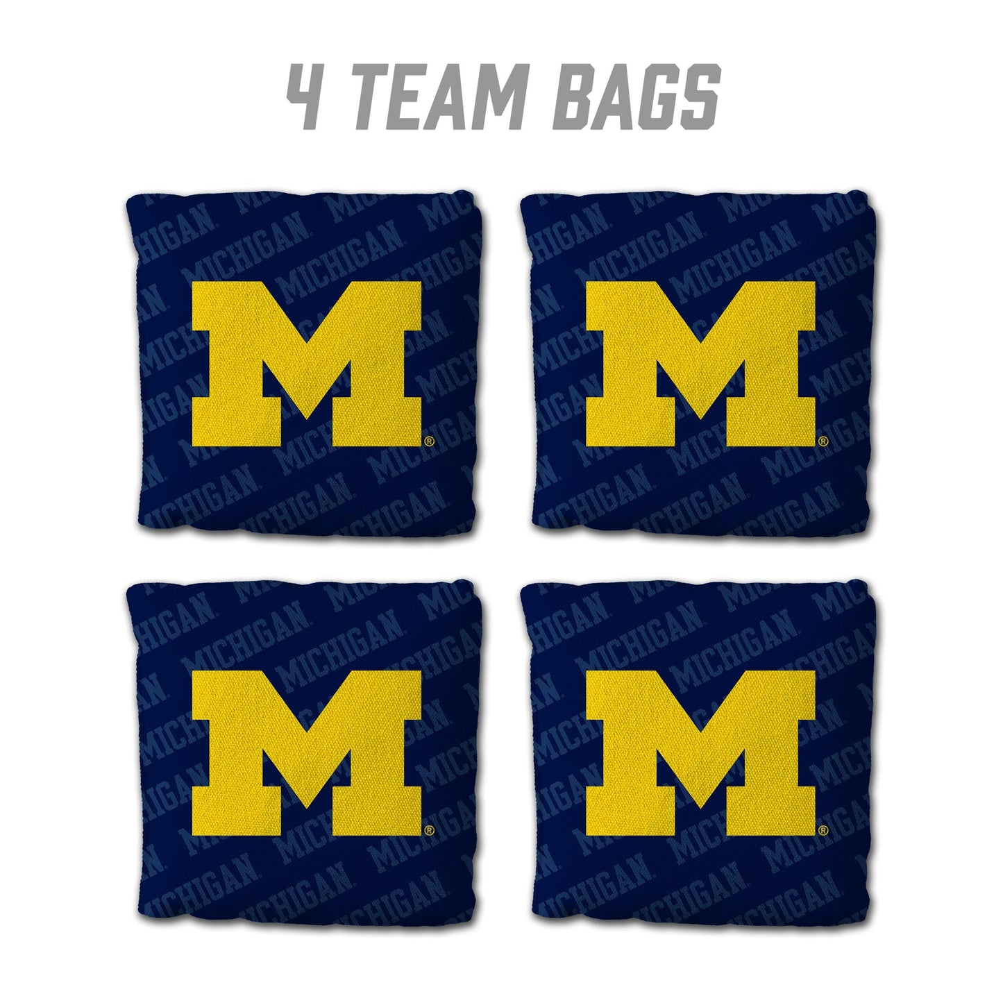 YouTheFan NCAA Michigan Wolverines Cornhole Bags - 4PK - Blue