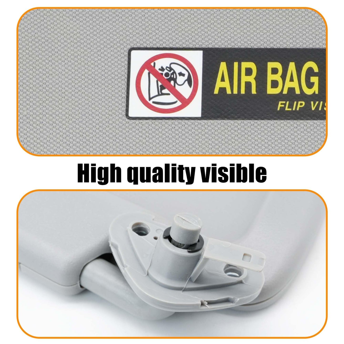 LEVANLIGHT Sun Visor Left Driver Side Compatible with Honda Civic 2006-2011, Replaces# 83280-SNA-A01ZA 83280-SNA-A01ZC (Clear Gray)