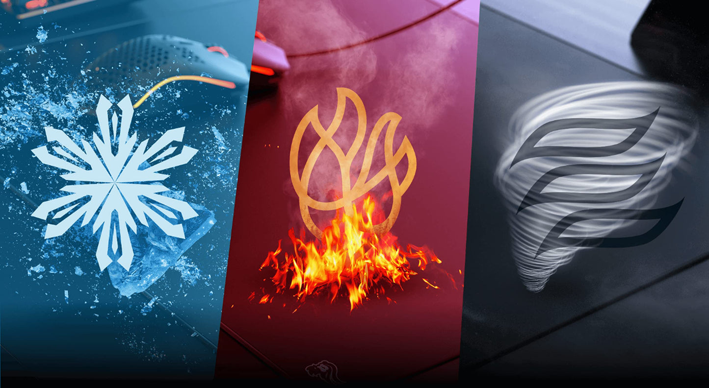 Glorious Elements Air - X-Large Hard and Ultra Thin Polycarbonate Flexible Surface Mousepad 15"X17" (Helios) (GLO-MP-ELEM-AIR)