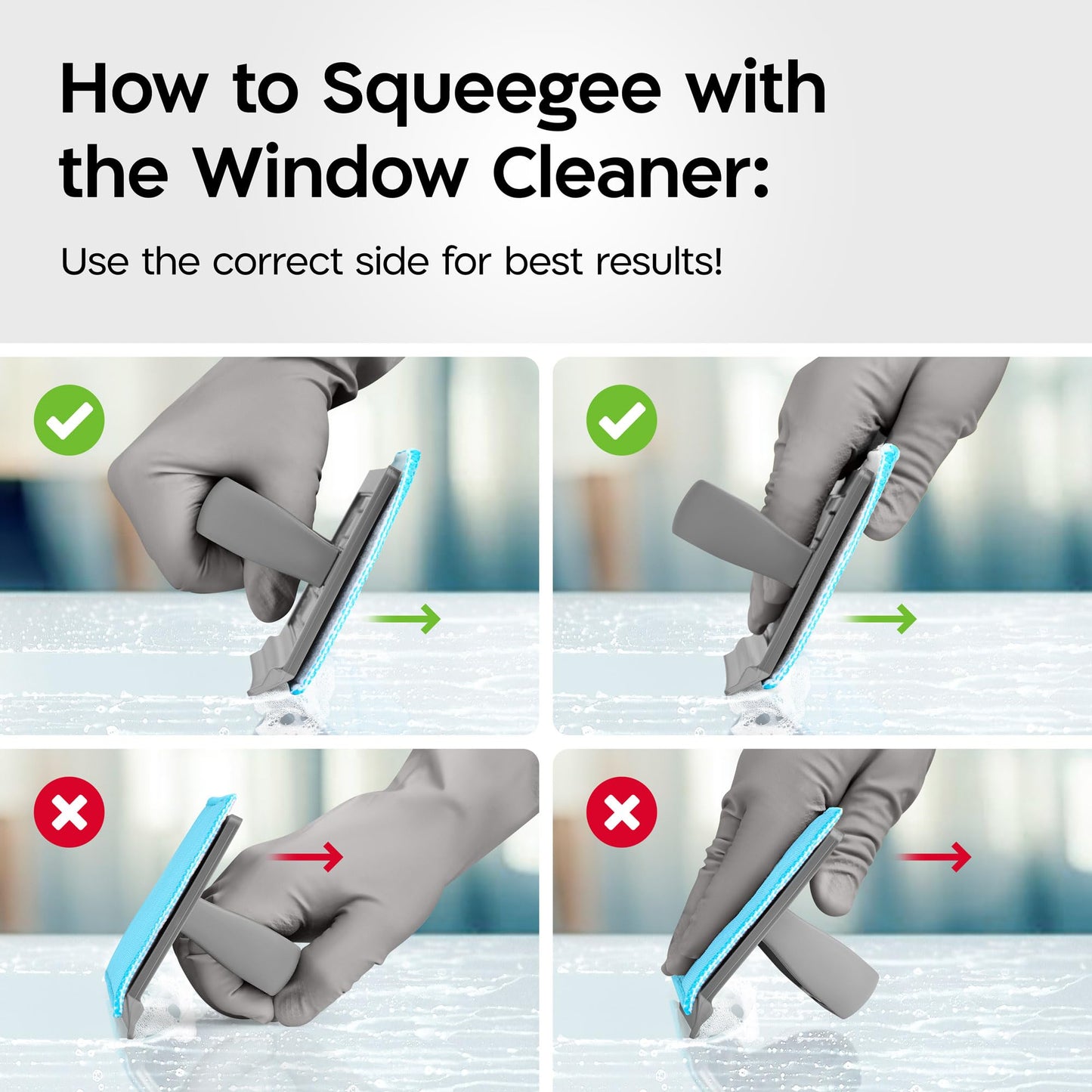 Tyroler Shower Squeegee for Glass Doors 100% Silicone Squeegee 25.4 cm | 2 Microfiber Scrub & Polish Cloths | Multi-Surface- Mirror, Marble, Tile & Window Squeegee | Idle Squeegee Shower Glass Cleaner