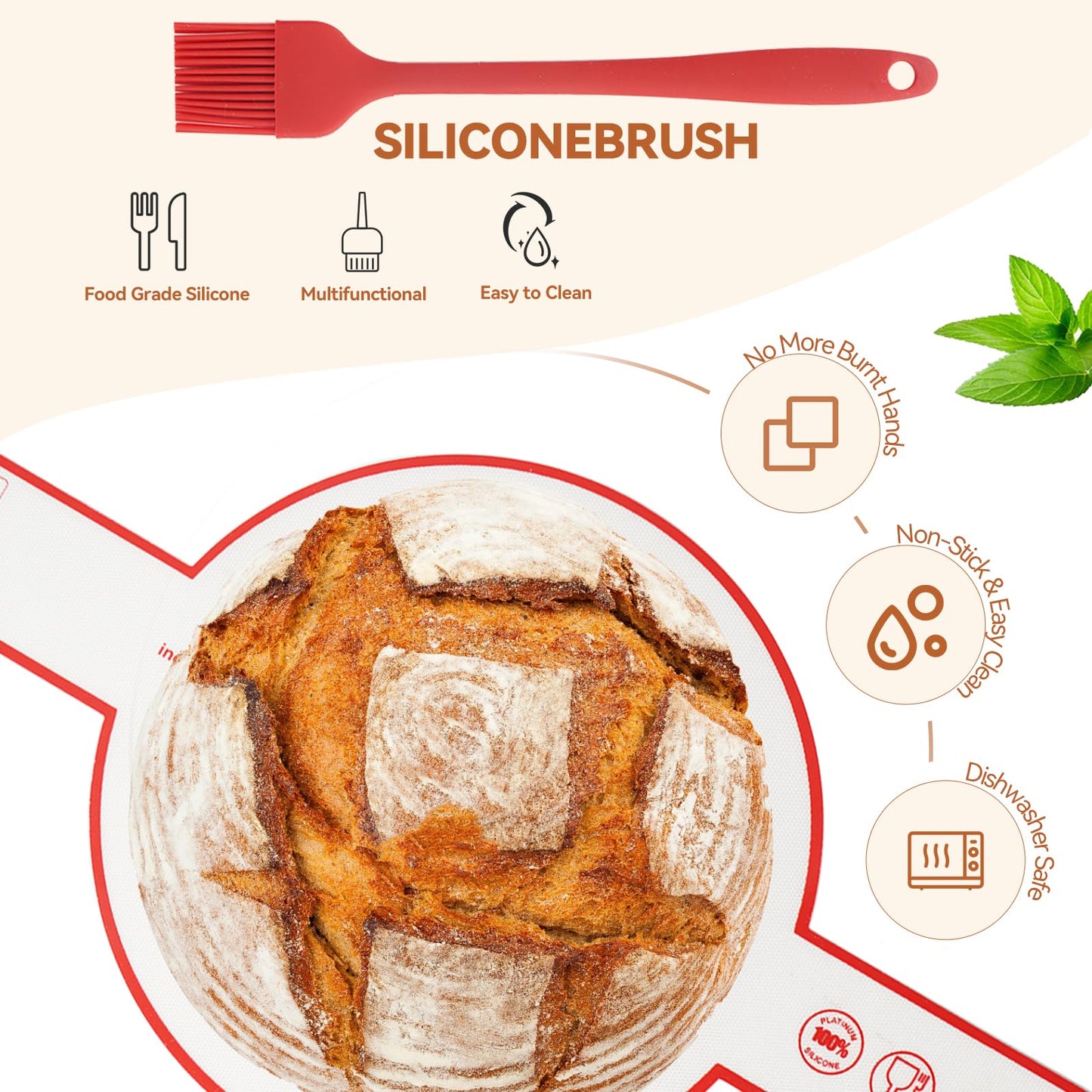 Complete Sourdough Starter Kit, Sourdough Bread Baking Supplies, Banneton Bread Proofing Basket with Glass Sourdough Starter Jar