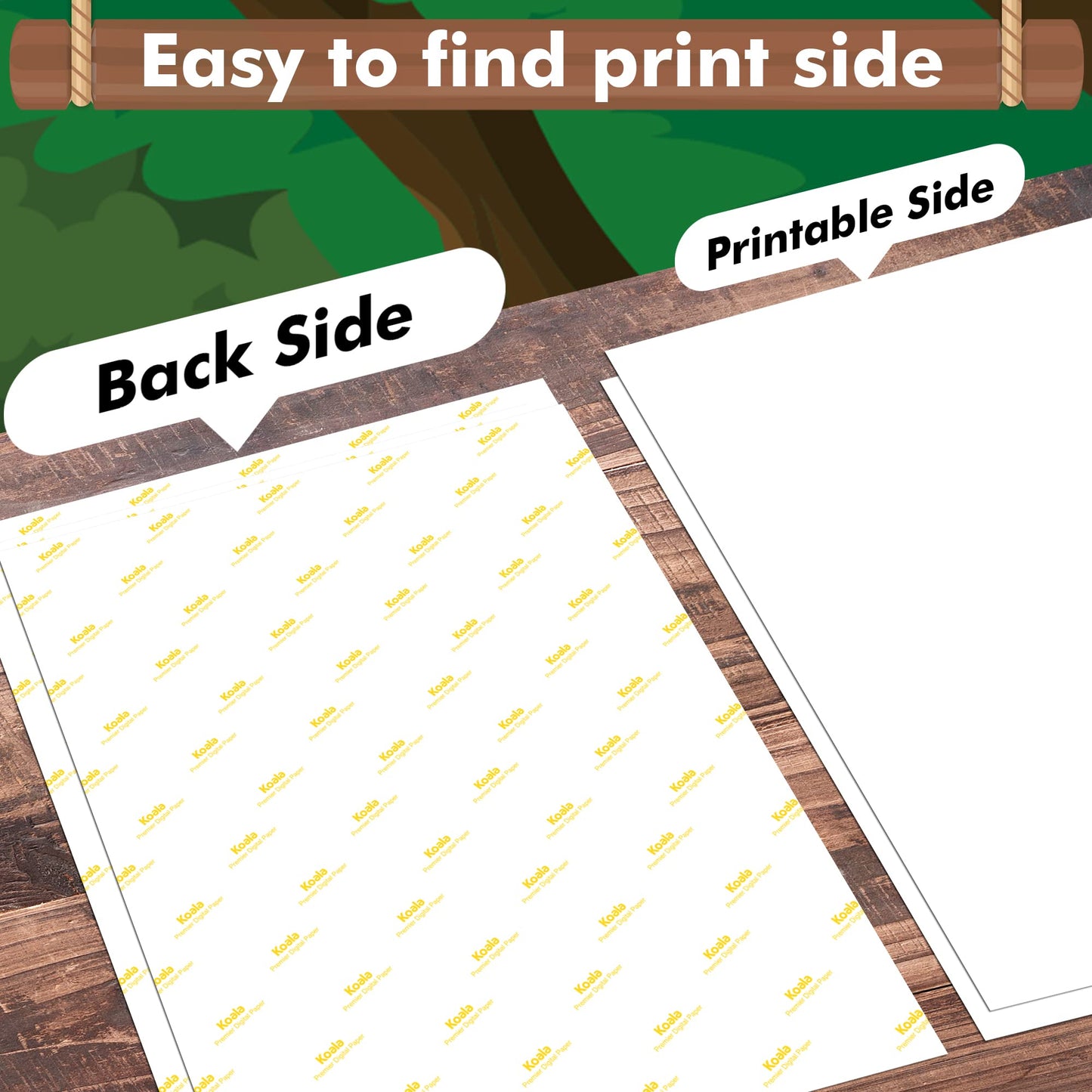 Koala Sublimation Paper 150 sheets 8.5x14 inches for Heat Transfer DIY Gift Compatible with Inkjet Sublimation Printer 105gsm