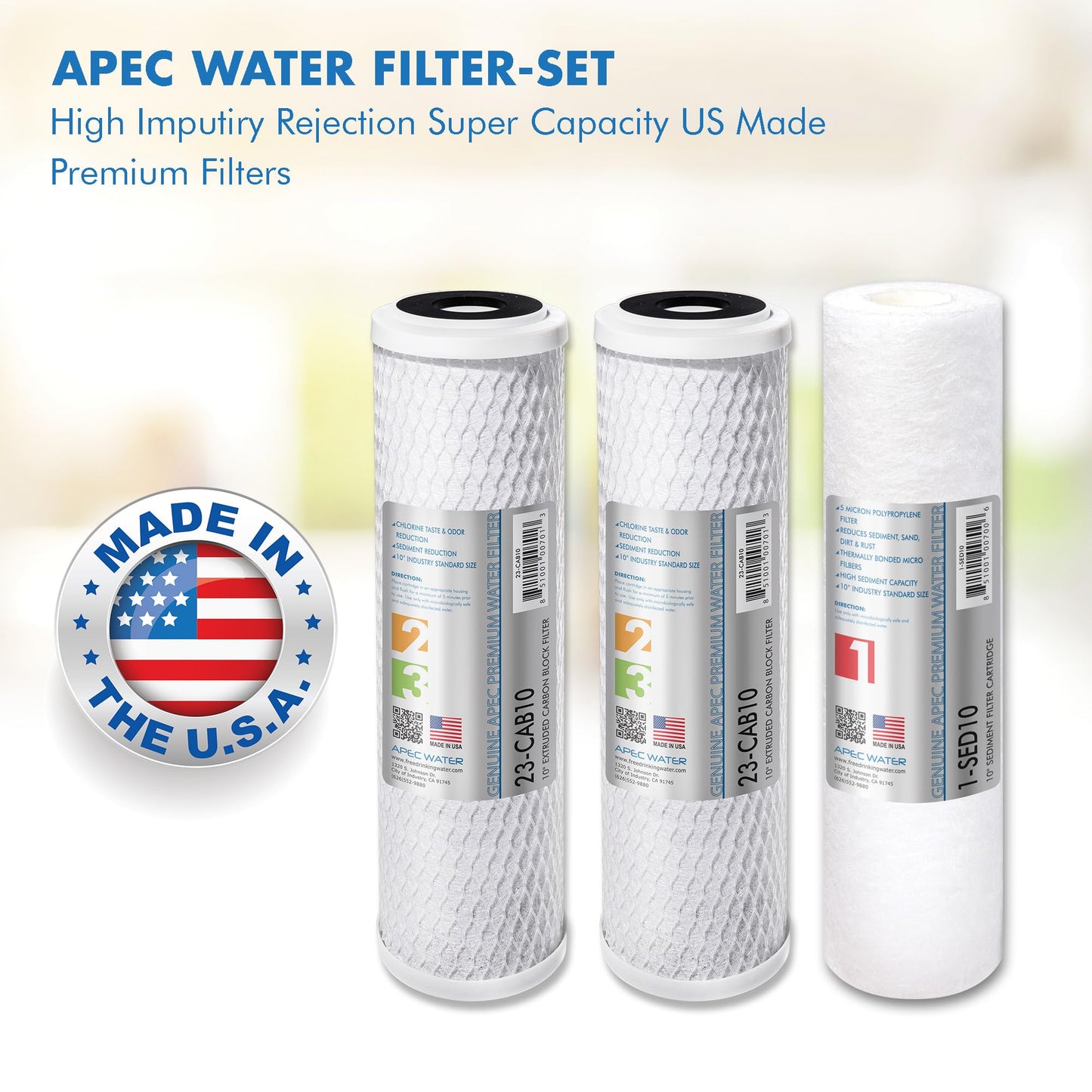 APEC Water Systems Filter-Set Ultimate High Capacity Pre-Filter Set