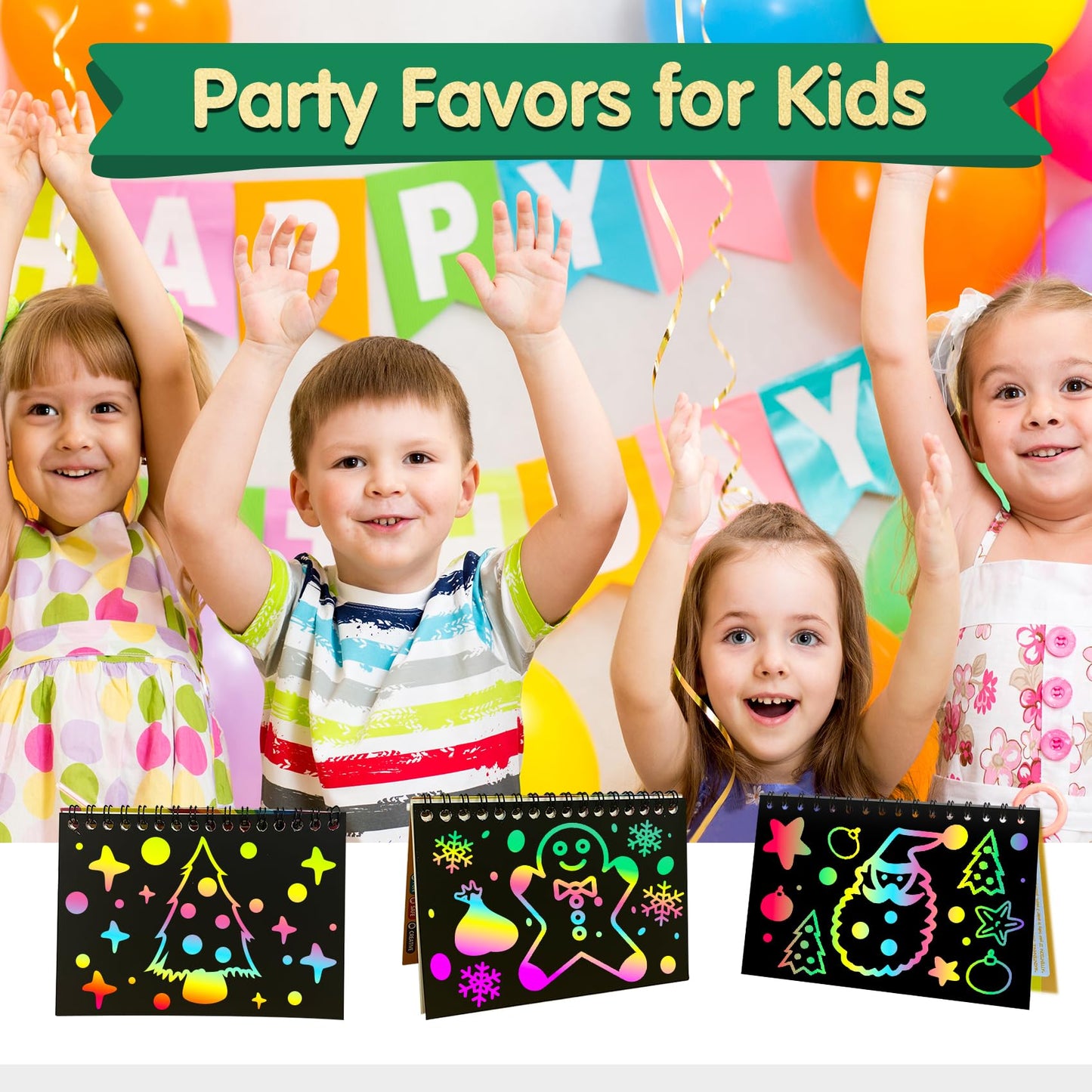 ZMLM Rainbow Scratch Party Favors Kids: Birthday Gifts Toy Bulk Scratch Art Notebook 36 Pack Scratch Paper Birthday Party Favor Girls Boys Art Craft Kit Scratch Pads Classroom Prizes
