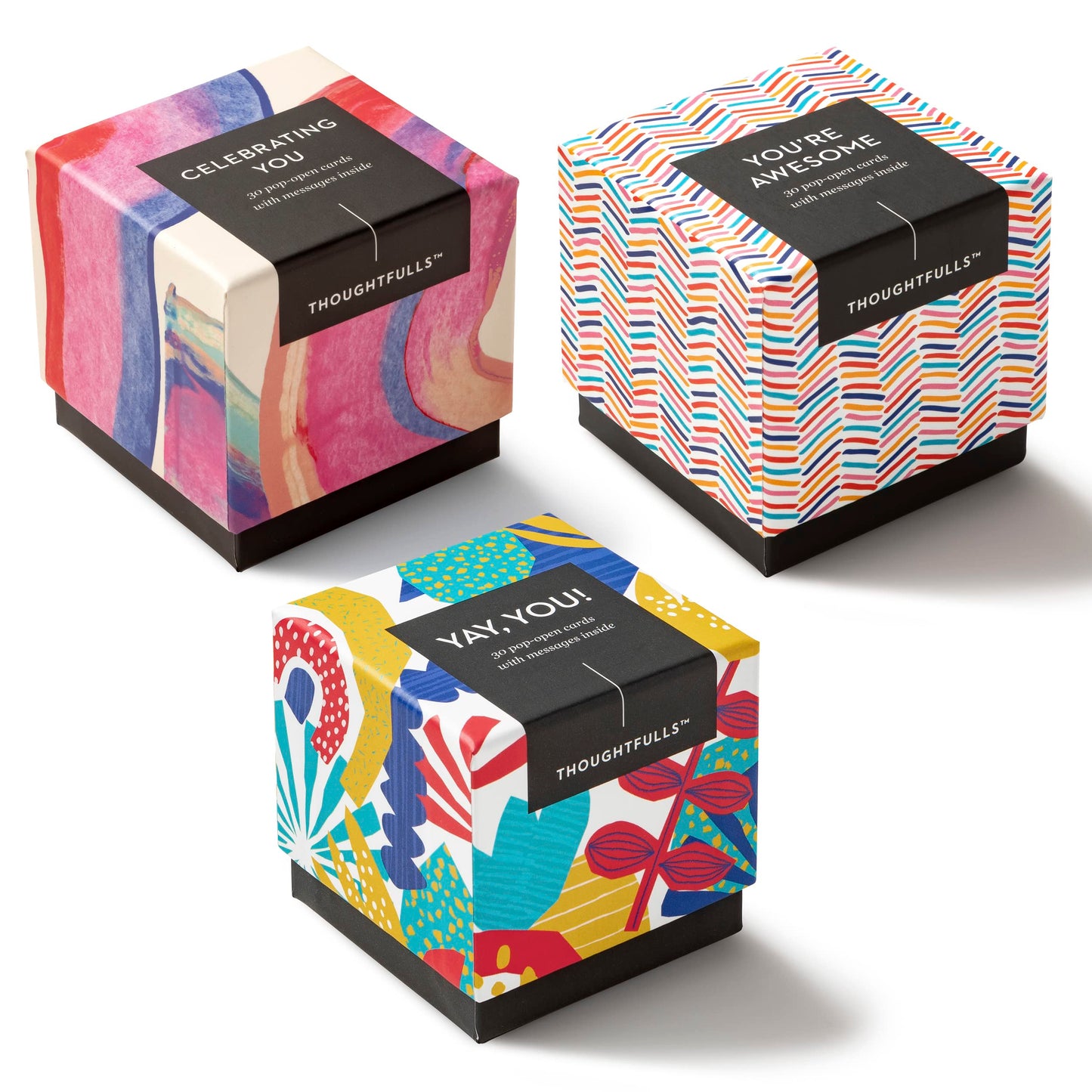 Compendium ThoughtFulls Pop-Open Cards — 3-Pack of Celebrating You, Yay, You!, You’re Awesome — 90 Pop-Open Cards, Each with a Different Message Inside