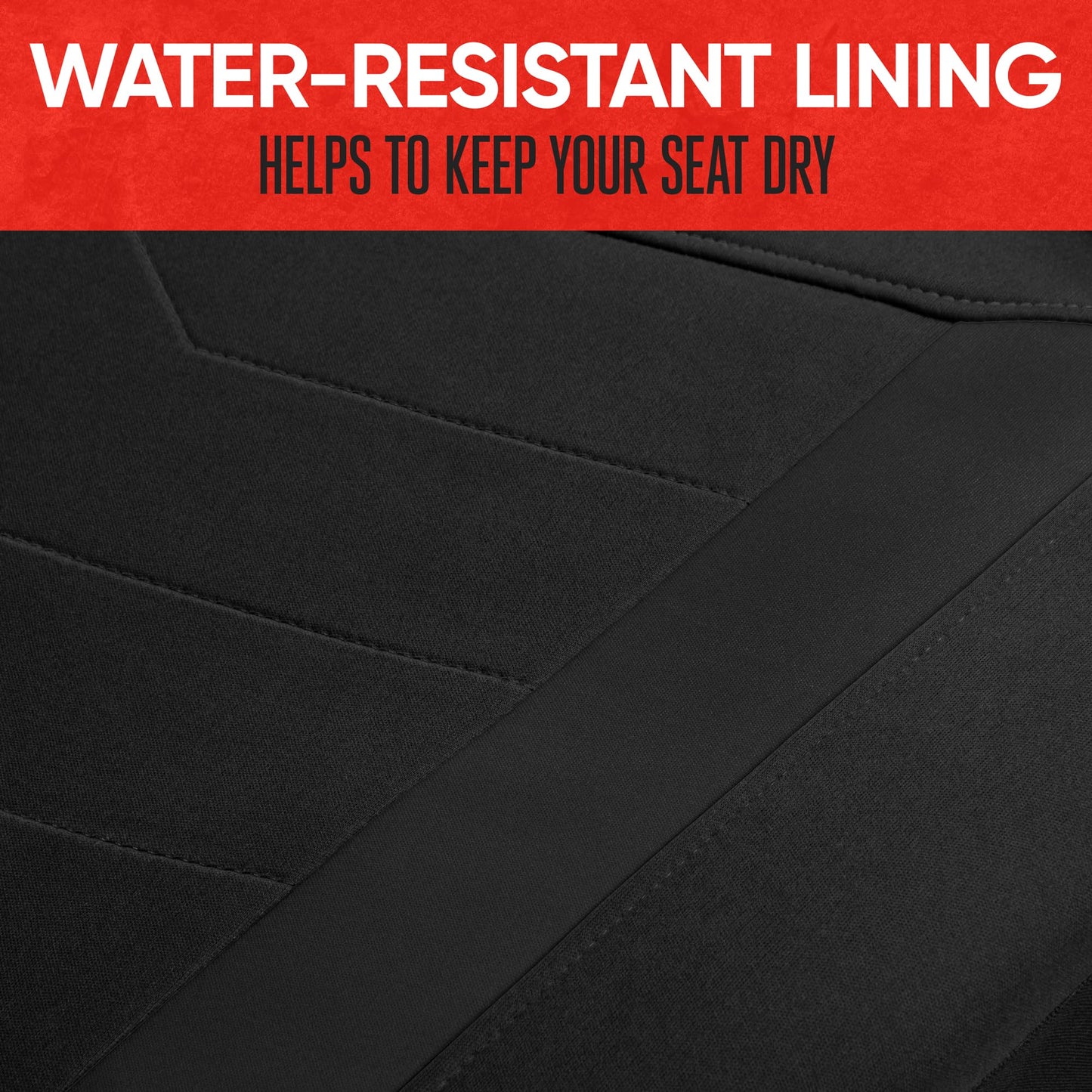 Motor Trend SpillGuard Seat Covers for Cars Trucks SUV – Black Seat Covers with Waterproof Neoprene Lining, Automotive Car Seat Covers for Front Seats Only, Forros para Asientos de Carro