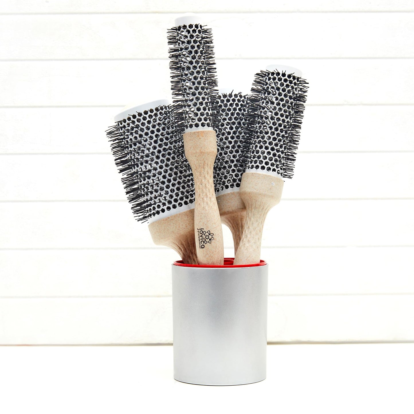 Professional Round Brush for Blow Drying - Ceramic Barrel Ion Tech Styling Brush for Women Small and Lightweight Round Hair Brush (Bundle Set of 4)