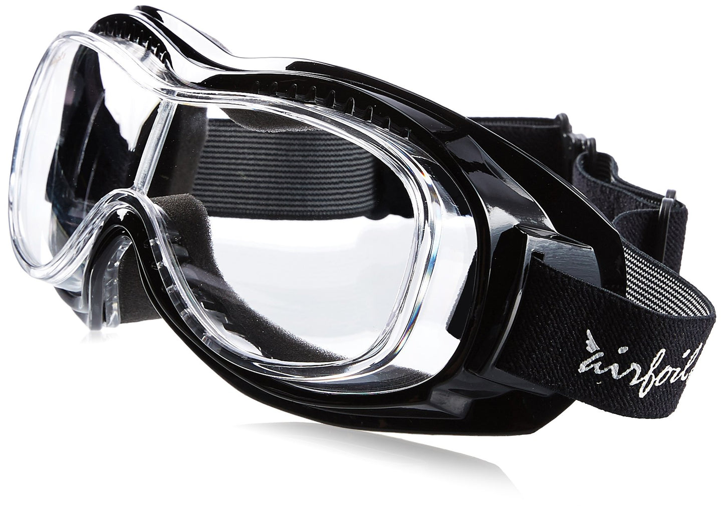 Pacific Coast Airfoil Padded 'Fit Over Glasses' Riding Goggles (Black Frame/Clear Lens) (9305)