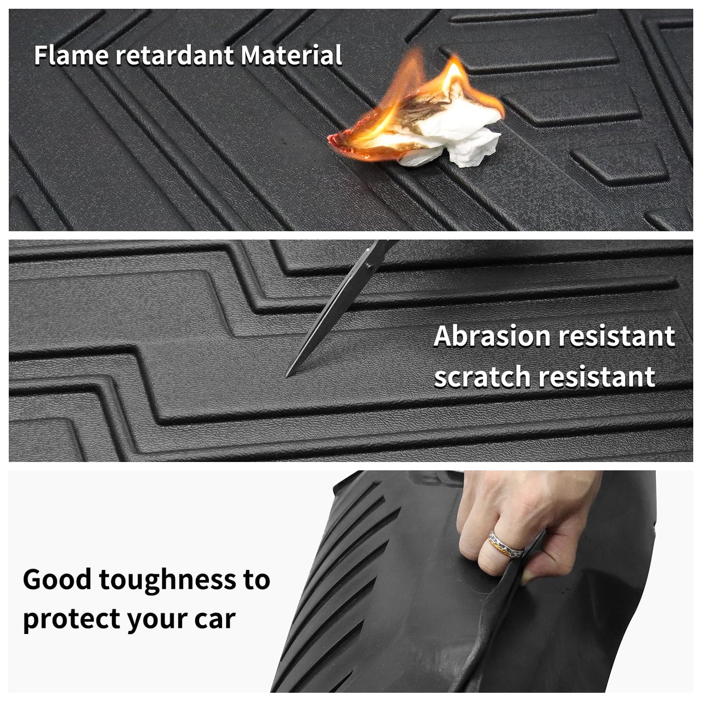 Custom for 2024 2025 2026 Hyundai Kona Cargo Mats Trunk Liner All Weather TPE Protection Mat Accessories (Fit for Gas & Electric) (for 2024-2026 Hyundai Kona)