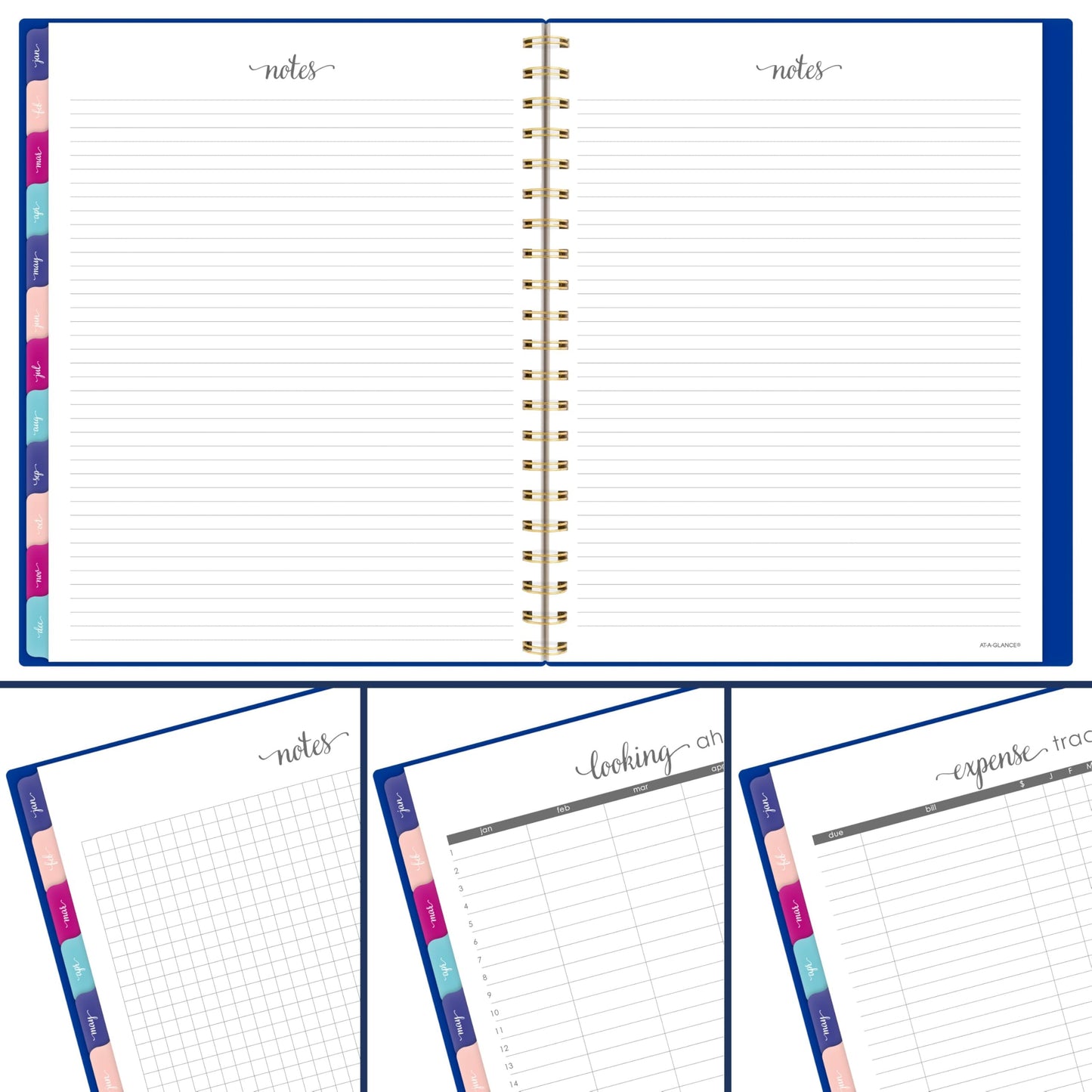 AT-A-GLANCE 2026 Planner, Weekly & Monthly, 8.5" x 11", Large, Harmony, Denim (1099-905-20-26)