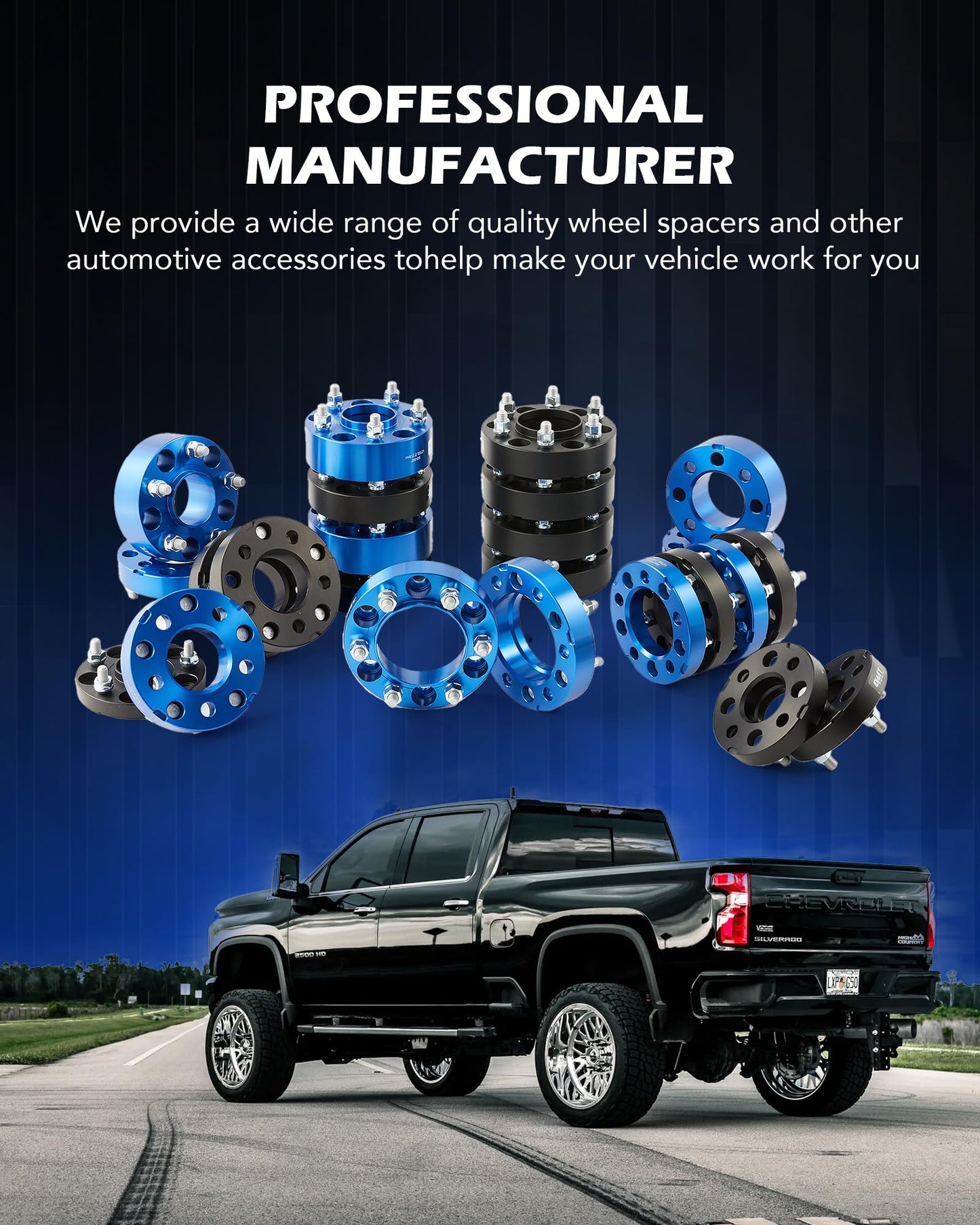 Orion Motor Tech 5x4.5 Wheel Spacers, 1 Inch Spacers with 1/2-20 Studs Compatible with Jeep Wrangler TJ YJ Grand Cherokee Ford Explorer Mustang Ranger, 82.5mm Center Bore Wheel Spacer Kit Set of 2
