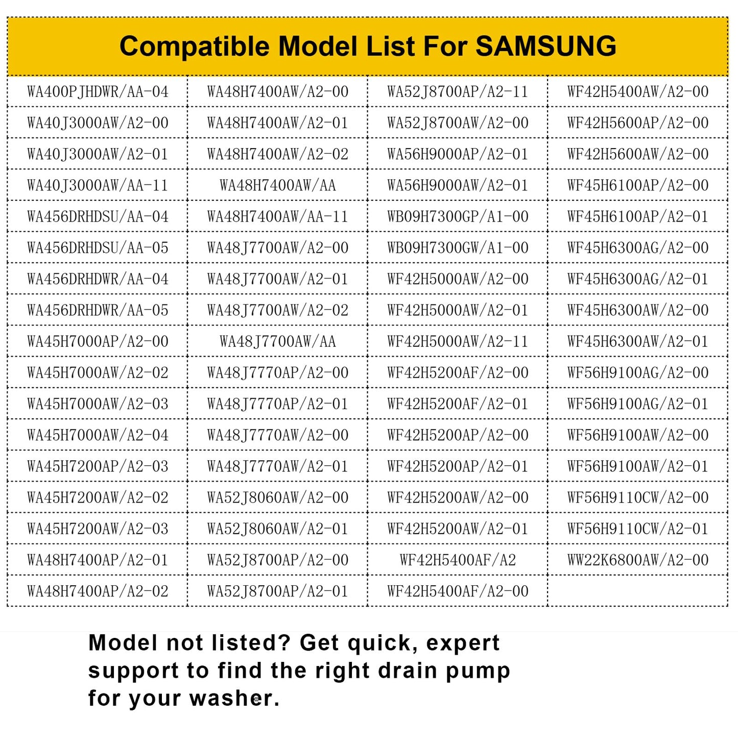 Washer Drain Pump Motor DC31-00187A DC31-00178A PX3516-01 DC97-20621A DC31-00054D for Samsung VRT Washing Machine — Replacement for Samsung Washer Drain Pump AP5916591 PS9605762