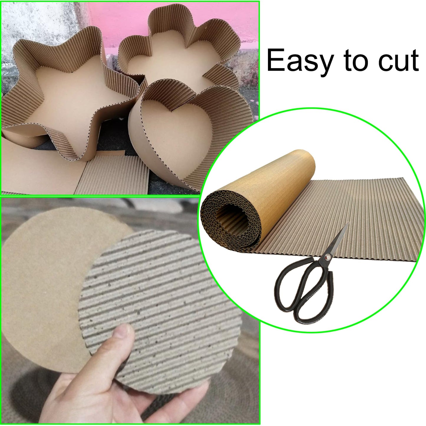14 x 144in Brown Single Face Corrugated B Flute Cardboard Roll ,Shipping Roll Paper Corrugated Wrap for Packing, Storage, Shipping, DIY(2rolls Each roll14x 72in)