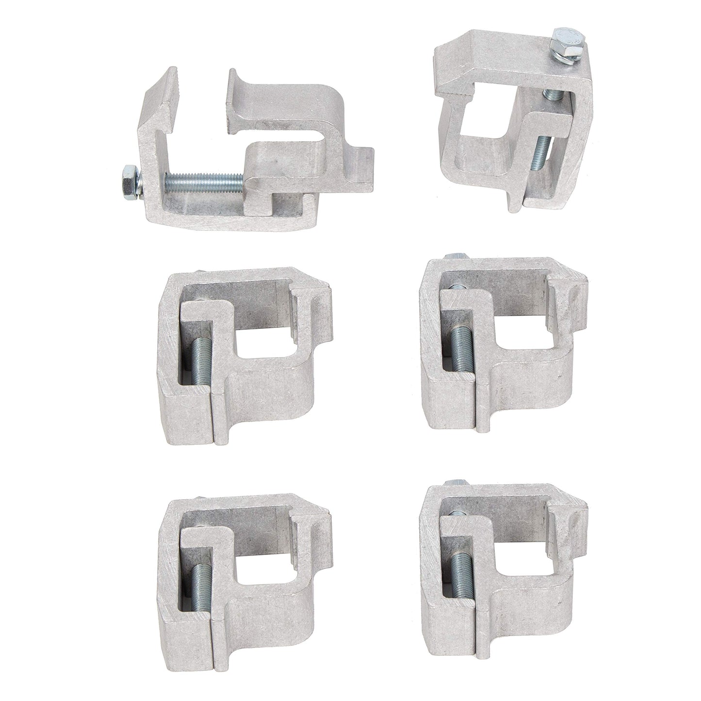 ECOTRIC Truck Clamps Mounting Caps Camper Shell Compatible with Chevrolet Chevy Ford Dodge Gmc Sierra Dakota Ram 1500 2500 3500 F150 F250 1500 2500 3500 Heavy Duty Aluminum 2 Packages