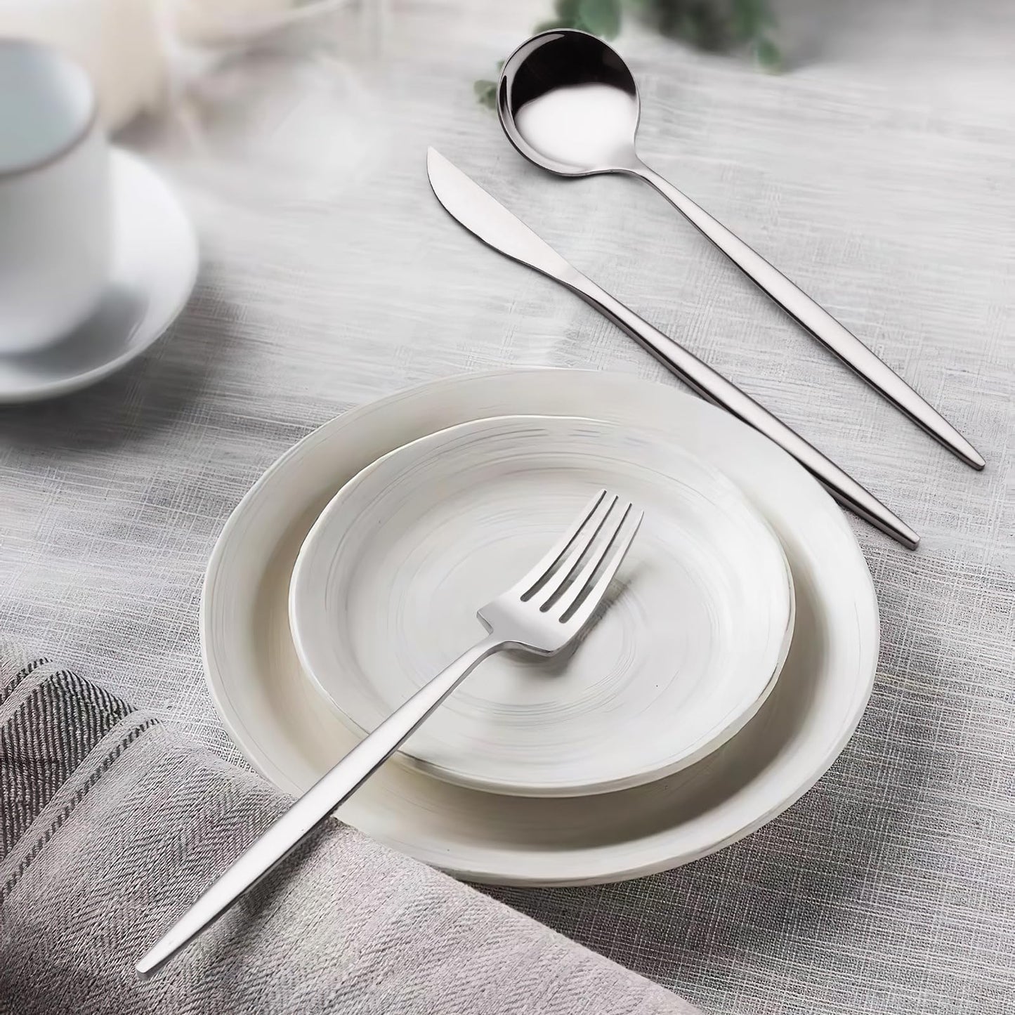 Silverware Set 30 Piece, Wildone Stainless Steel Flatware Set Service for 6, Cutlery Utensil Sets for Home Restaurant, Include Knife Fork Spoon Set, Dishwasher Safe