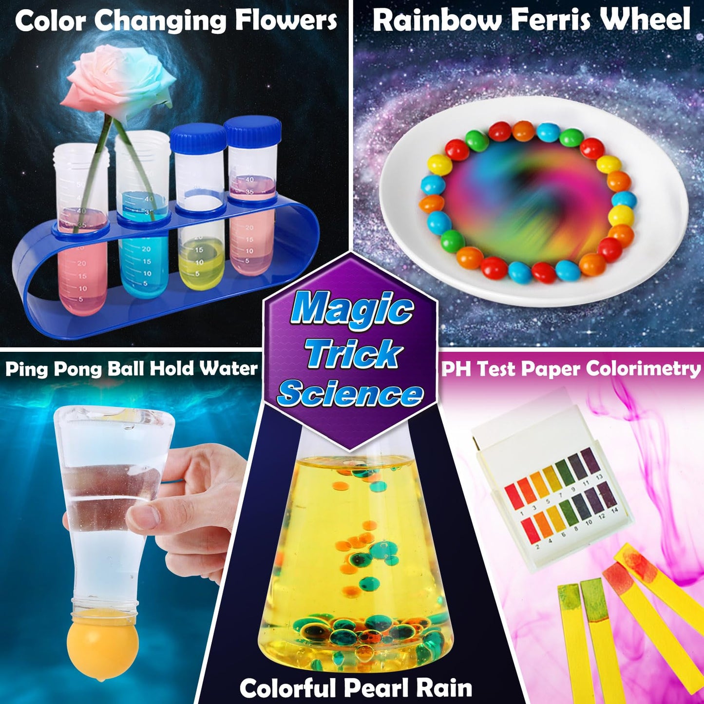 UNGLINGA 150 Experiments Science Kits for Kids, S.T.E.M Educational Toys for Boys Girls Birthday Gift Ideas, Volcano, Chemistry Set