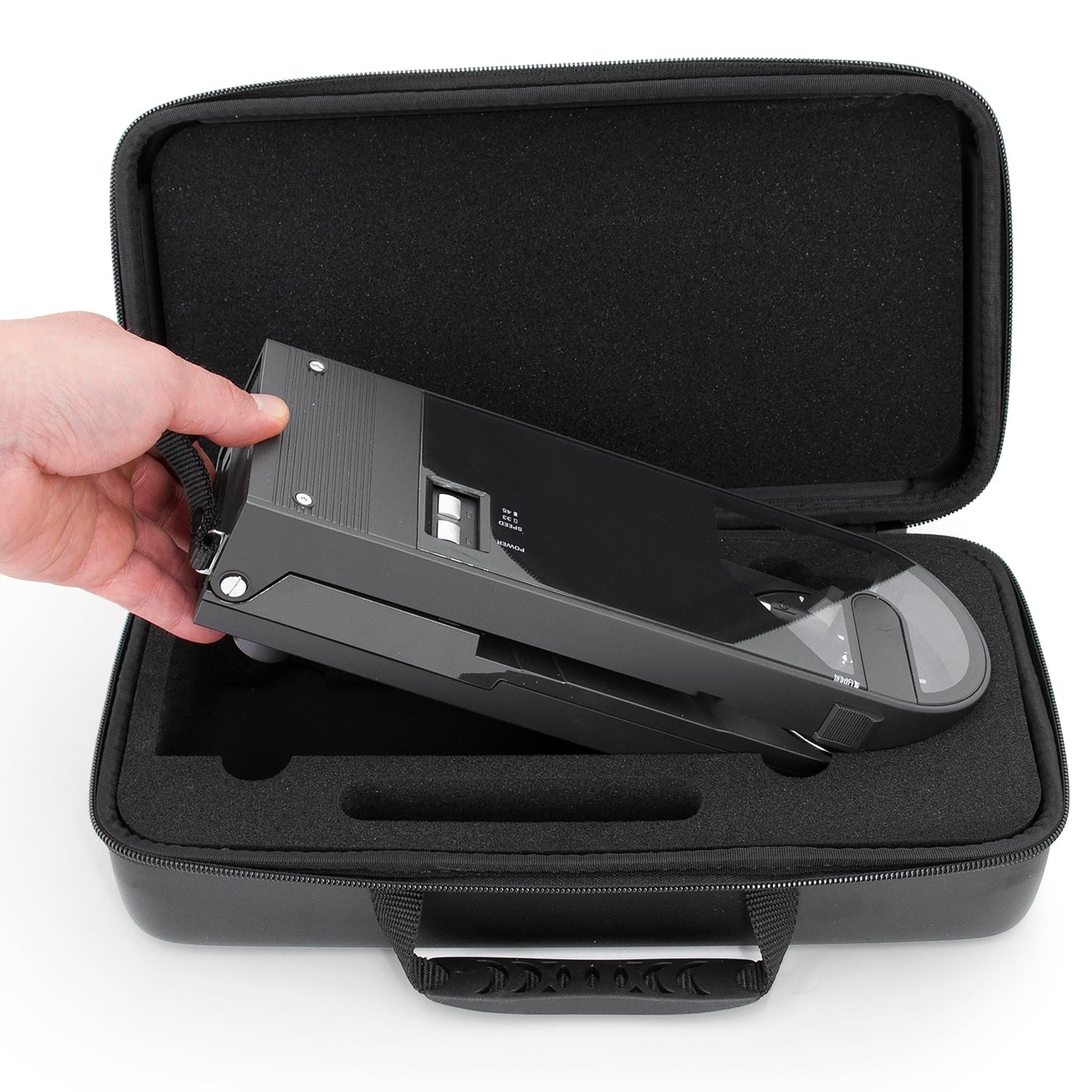 CASEMATIX Carry Case Compatible with Audio Technica Turntable at SB727 Sound Burger Record Player, Impact Resistant Exterior with Padded Foam Interior to Protect Portable Turntable