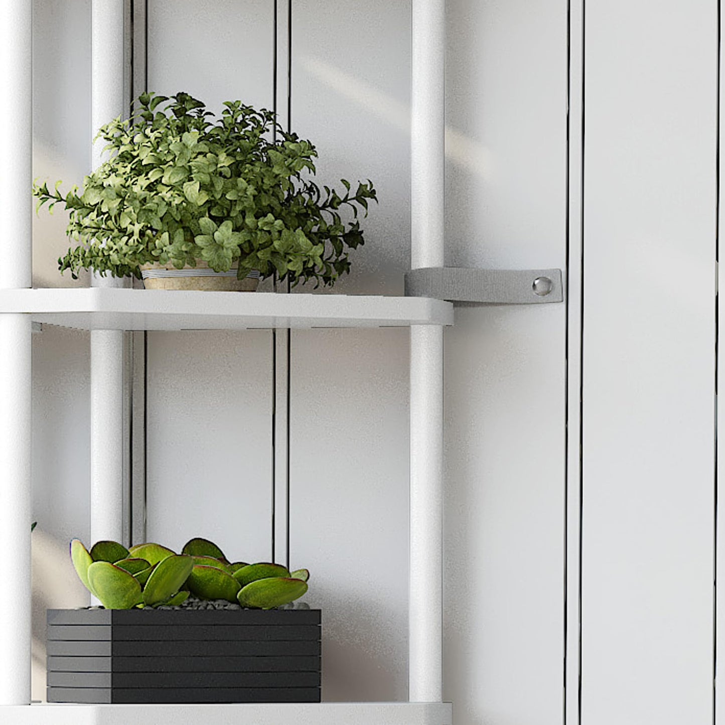 6 Tier Corner Shelf, 66.5'' Tall Standing Shelf, Narrow Display Shelf Stand, Modern Corner Bookshelf, Plant Stand, Corner Bookcase for Living Room, Bedroom, Bathroom, White CALCS502W