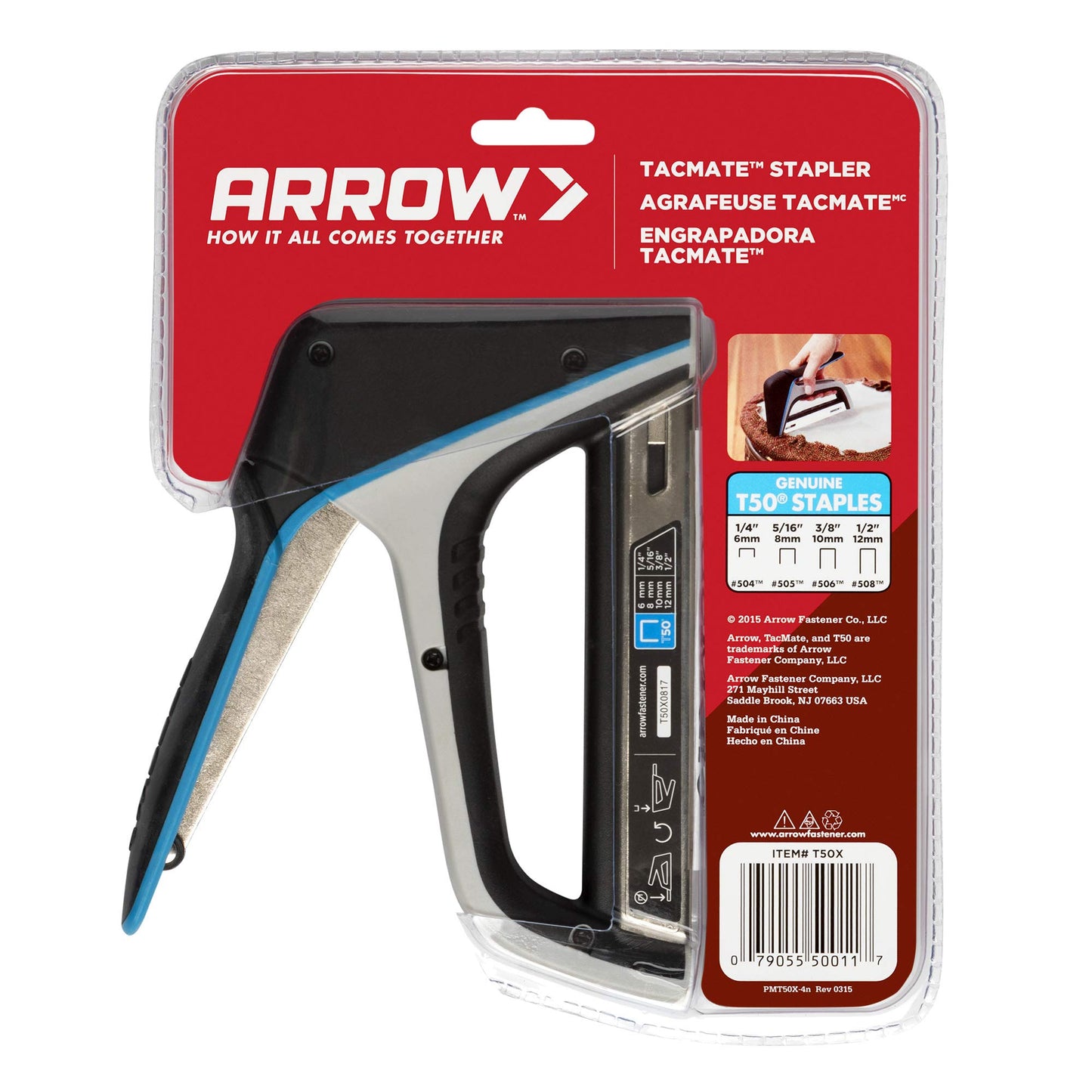 Arrow Fastener T50X Tac Mate Stapler, Grey