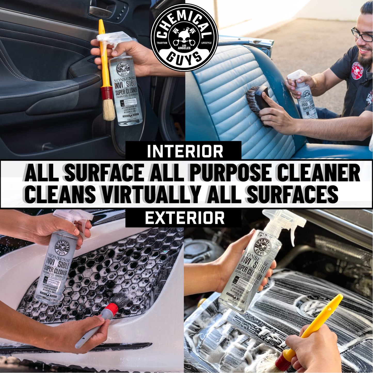 Chemical Guys Nonsense All Surface Cleaner (Works on Vinyl, Rubber, Plastic, Carpet & More) Safe for Home, Garage, Cars, Trucks, SUVs, Motorcycles, RVs & More, 3.79 L