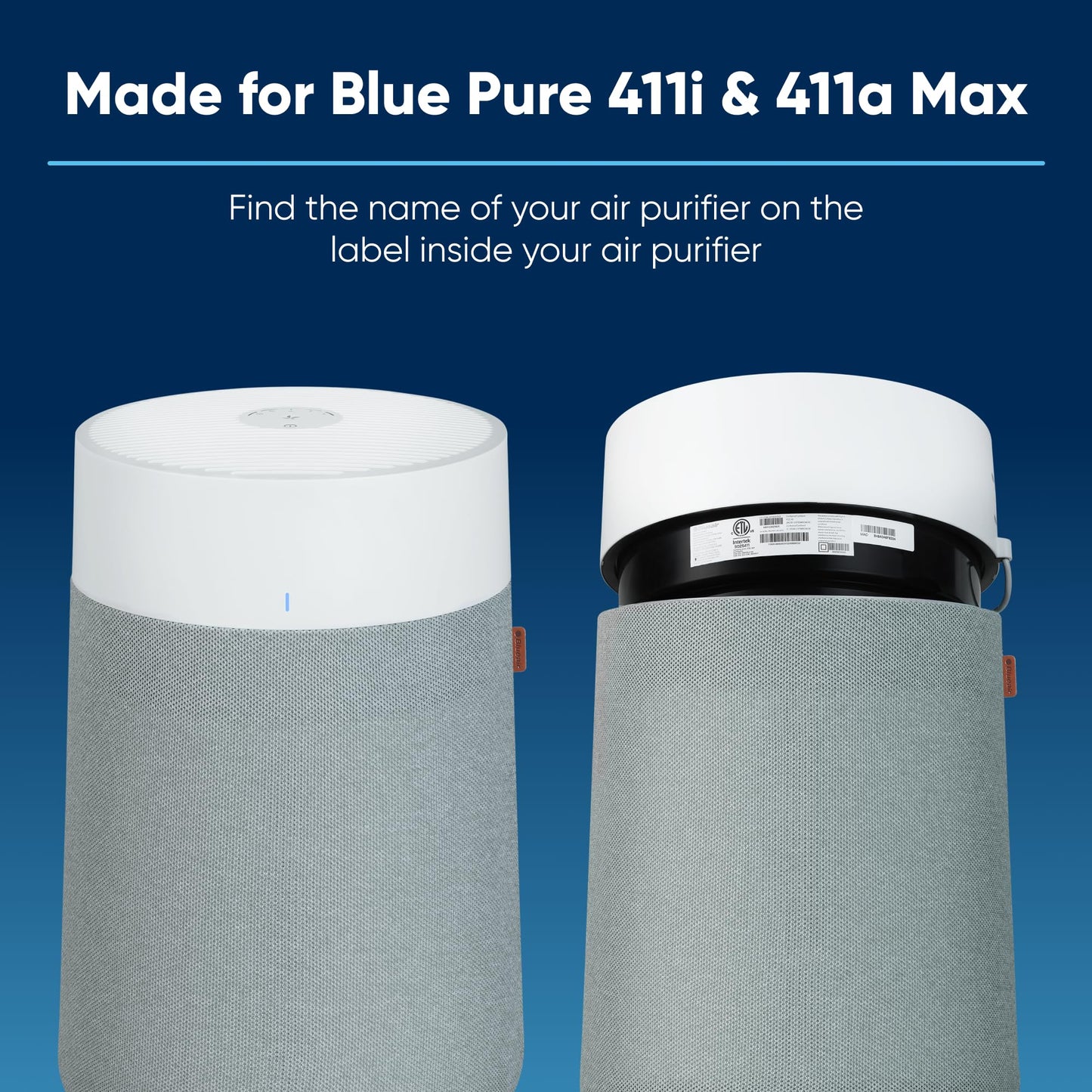 BLUEAIR Blue Pure 411i Max SmokeBlock Genuine Replacement Filter, Extra Carbon Captures 99.99% of Wildfire Smoke, fits Blue Pure 411i Max Air Purifier